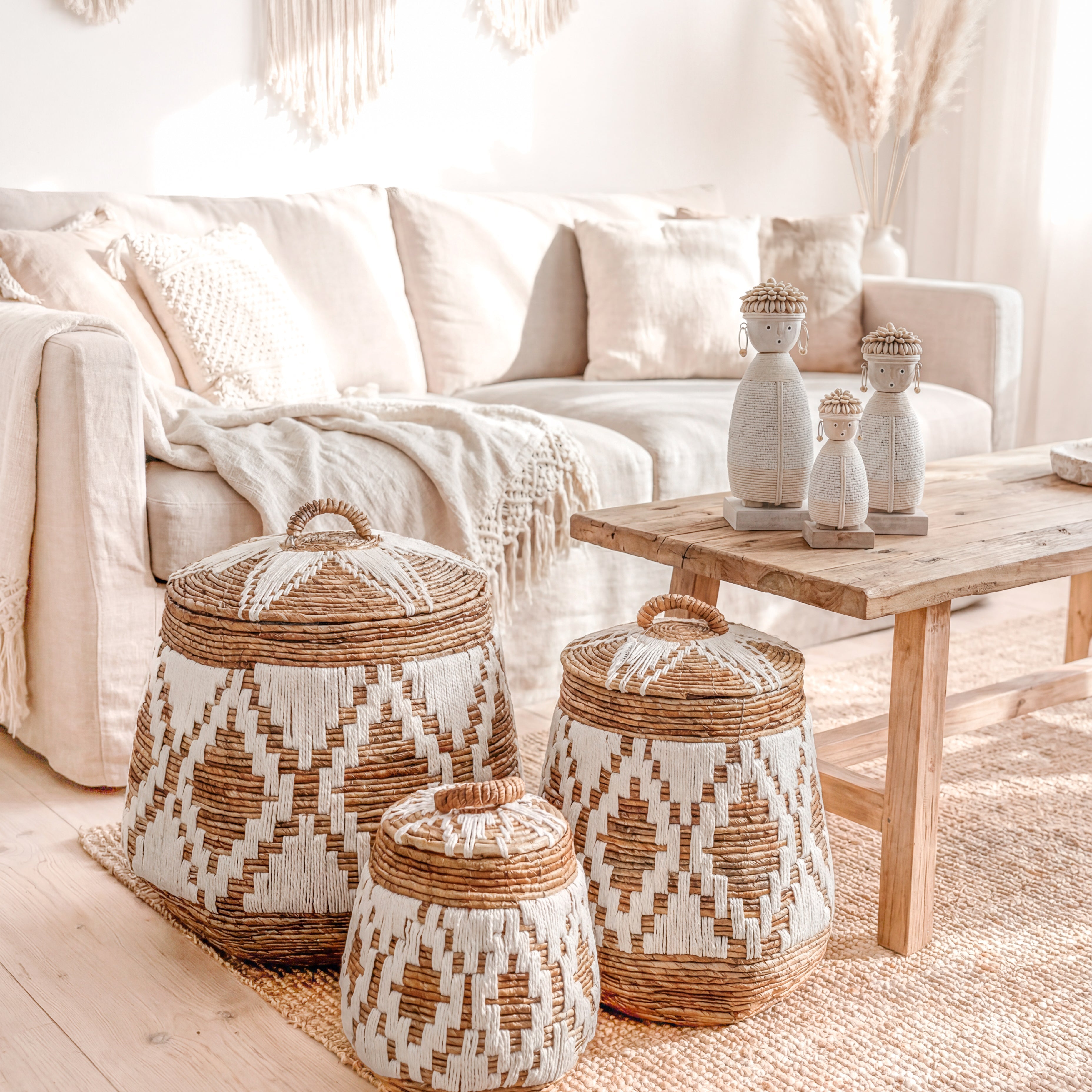 Ibiza home decor, bohemian interior, natural materials, home accessories, boho living style