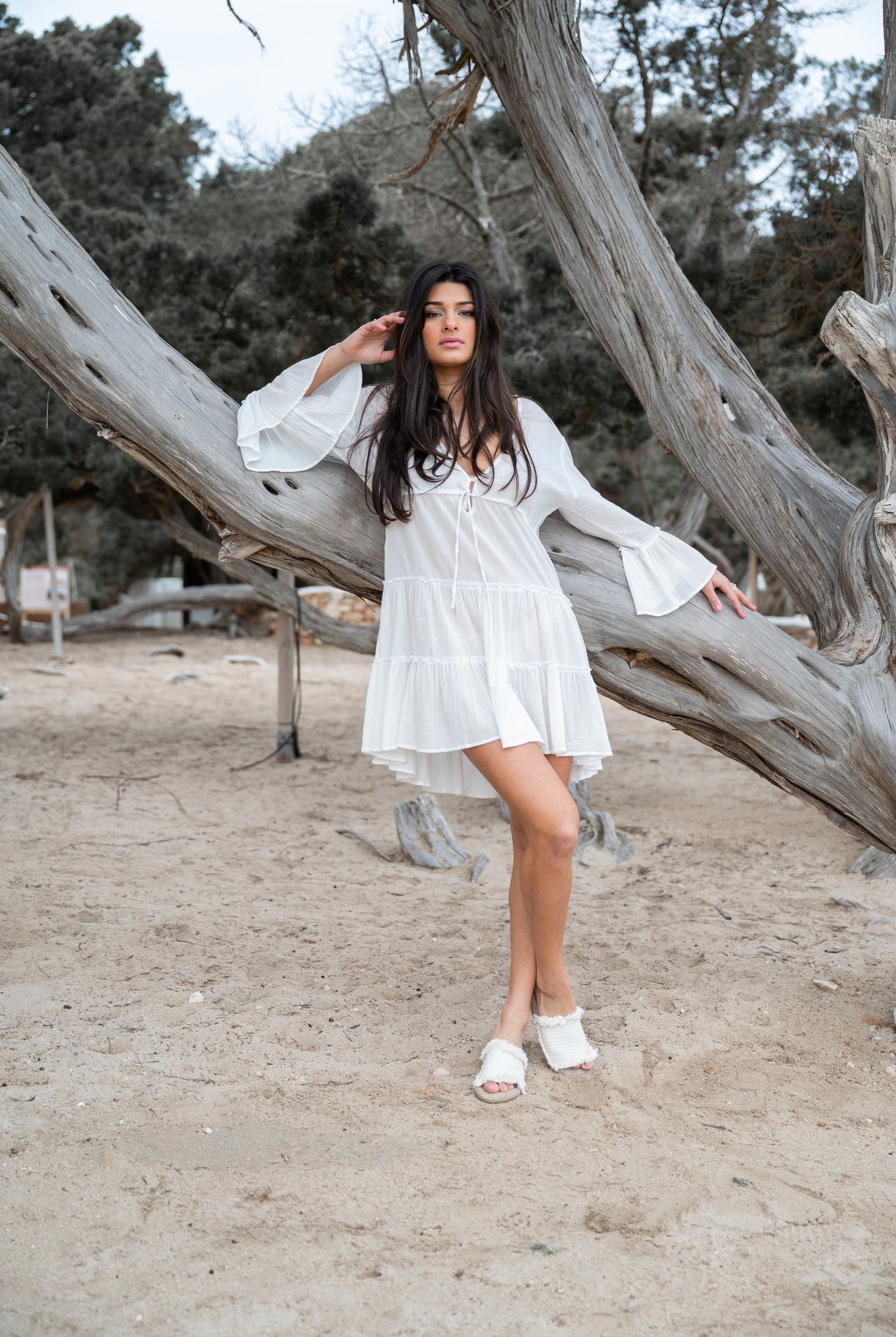 Bohemian jurk in ivory van ibzmode, Brands of Ibiza