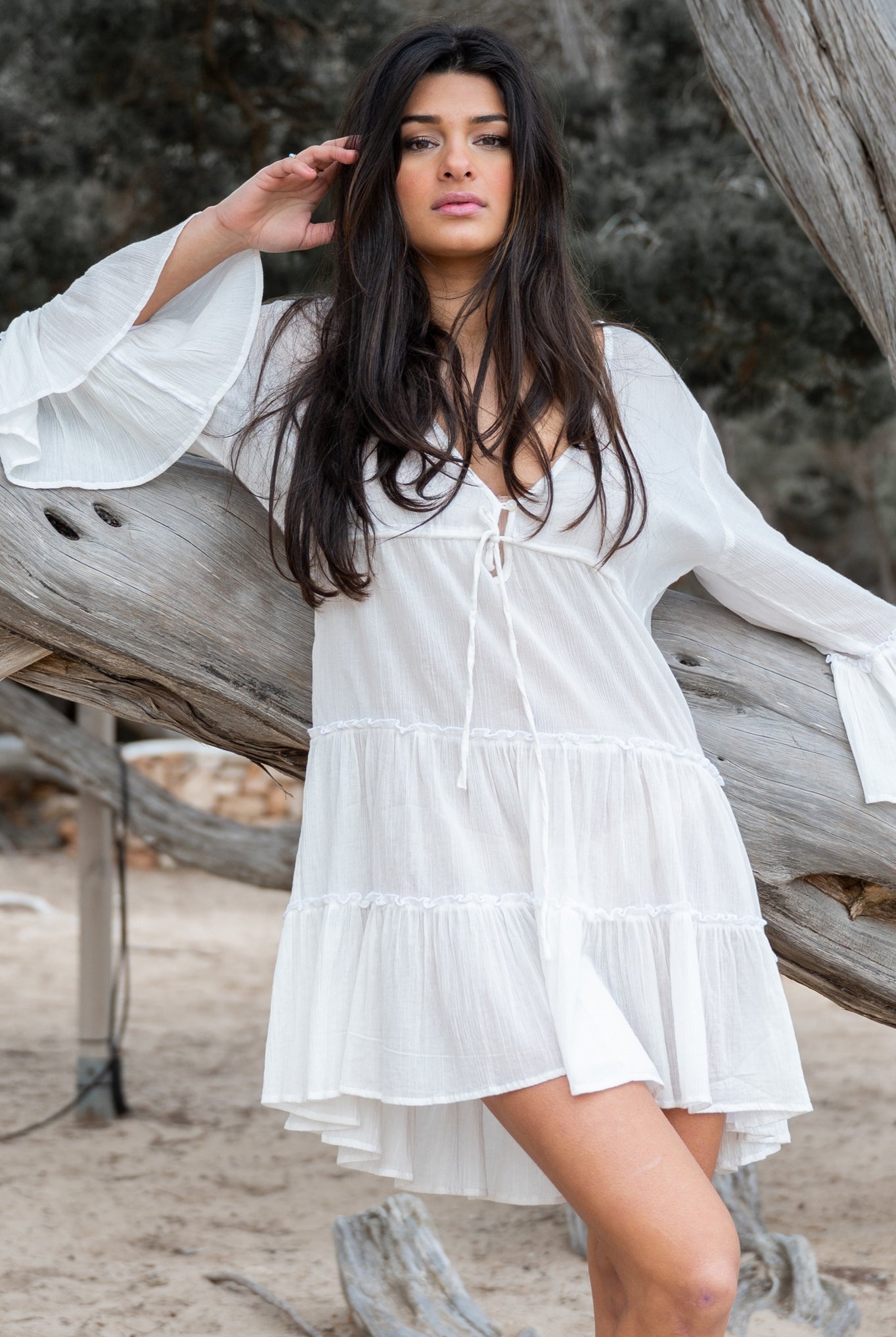 Bohemian jurk in ivory van ibzmode, Brands of Ibiza