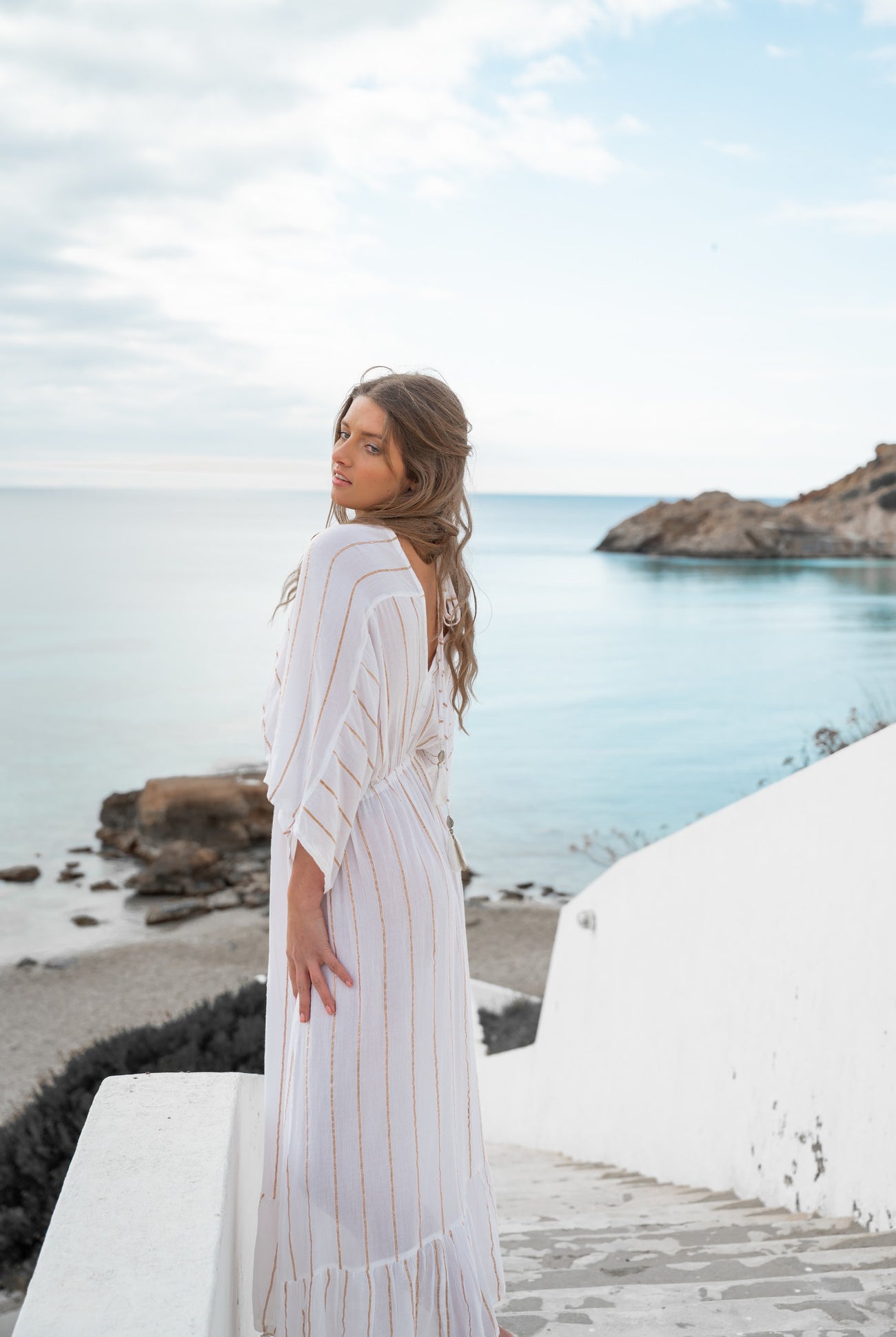 Bohemian dress in white from ibzmode, Brands of Ibiza