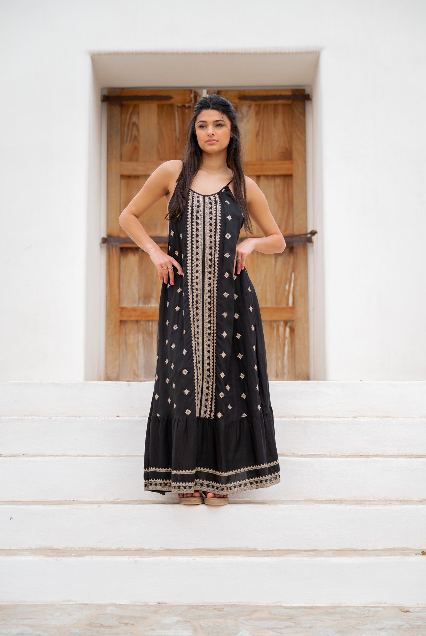 Bohemian jurk in black van ibzmode, Brands of Ibiza