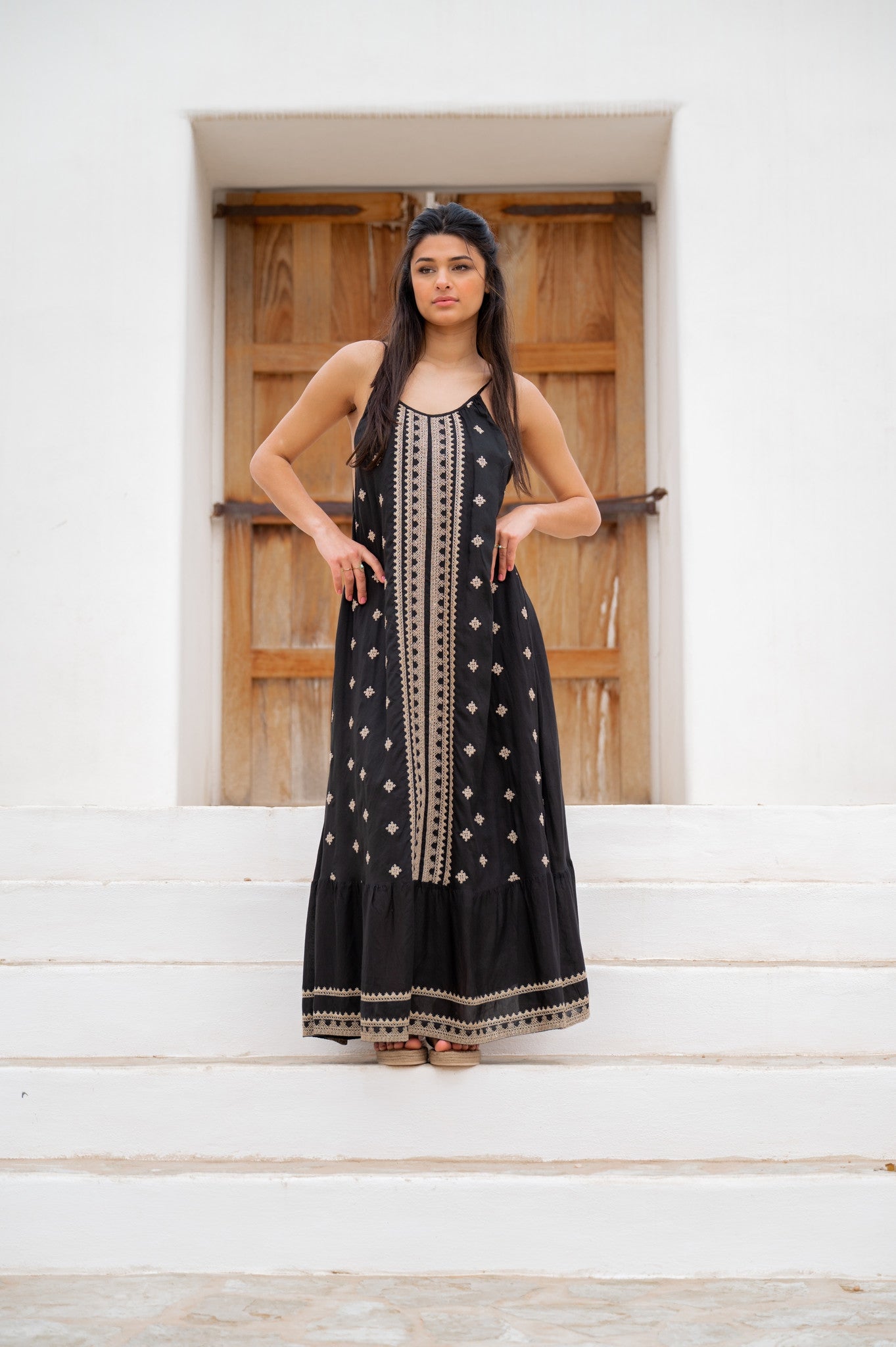 Bohemian jurk in black van ibzmode, Brands of Ibiza