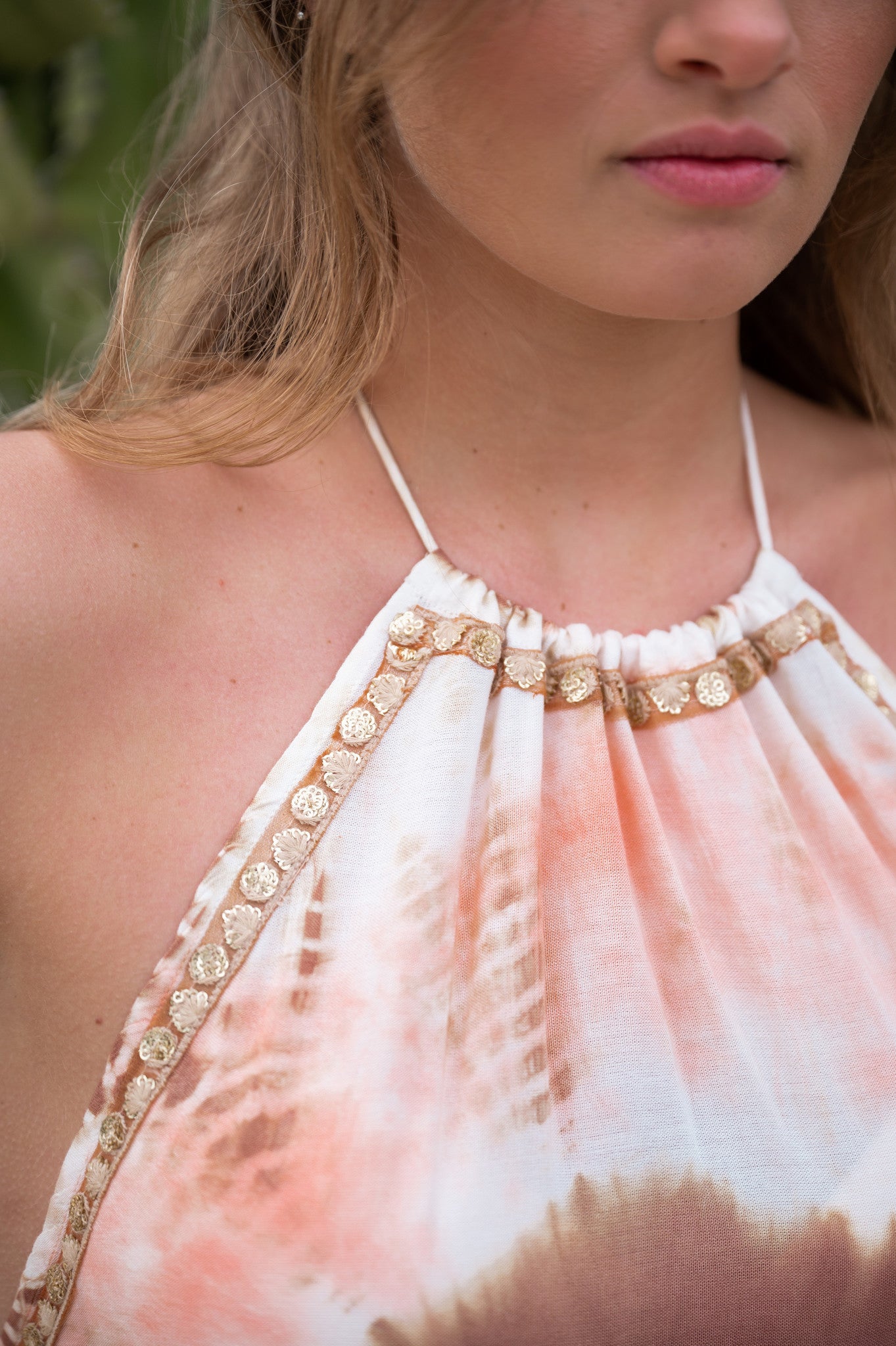 Bohemian jurk in peach van ibzmode, Brands of Ibiza