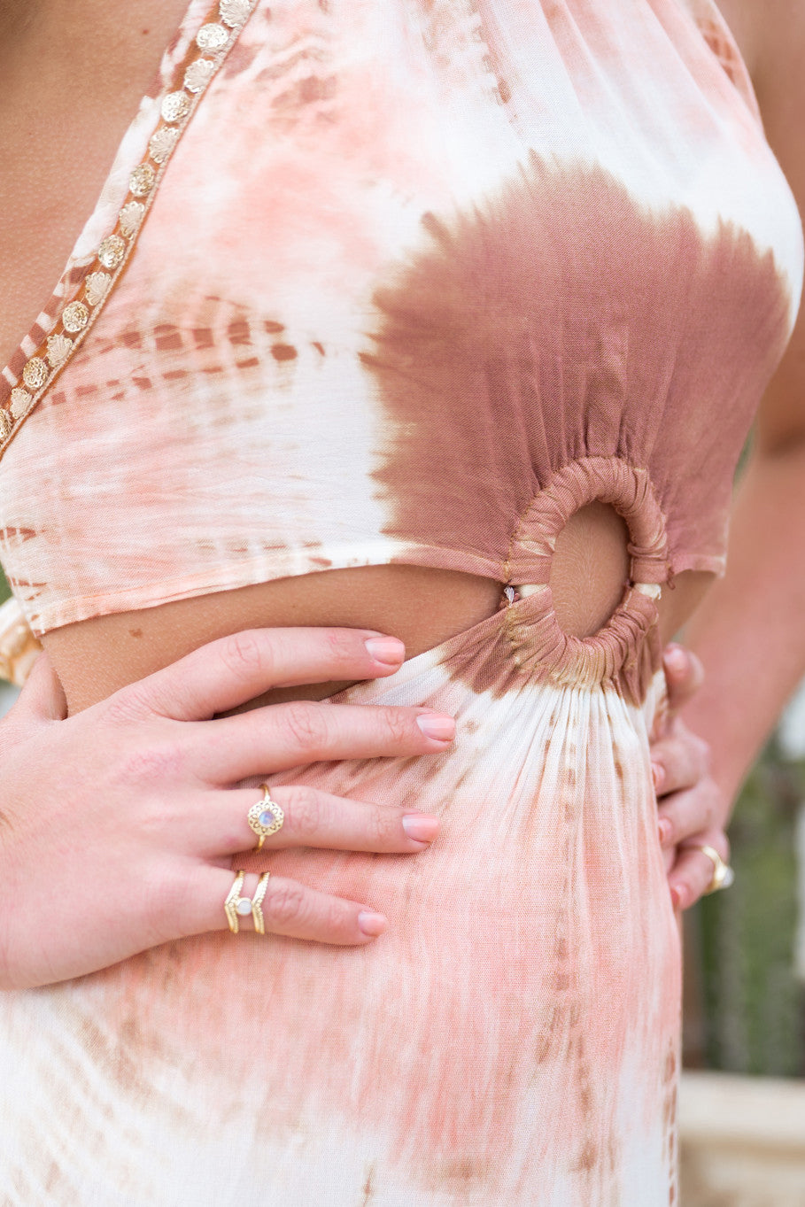 Bohemian jurk in peach van ibzmode, Brands of Ibiza