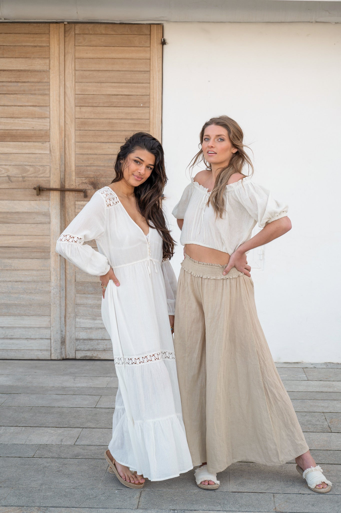 Bohemian top in ivory van ibzmode, Brands of Ibiza