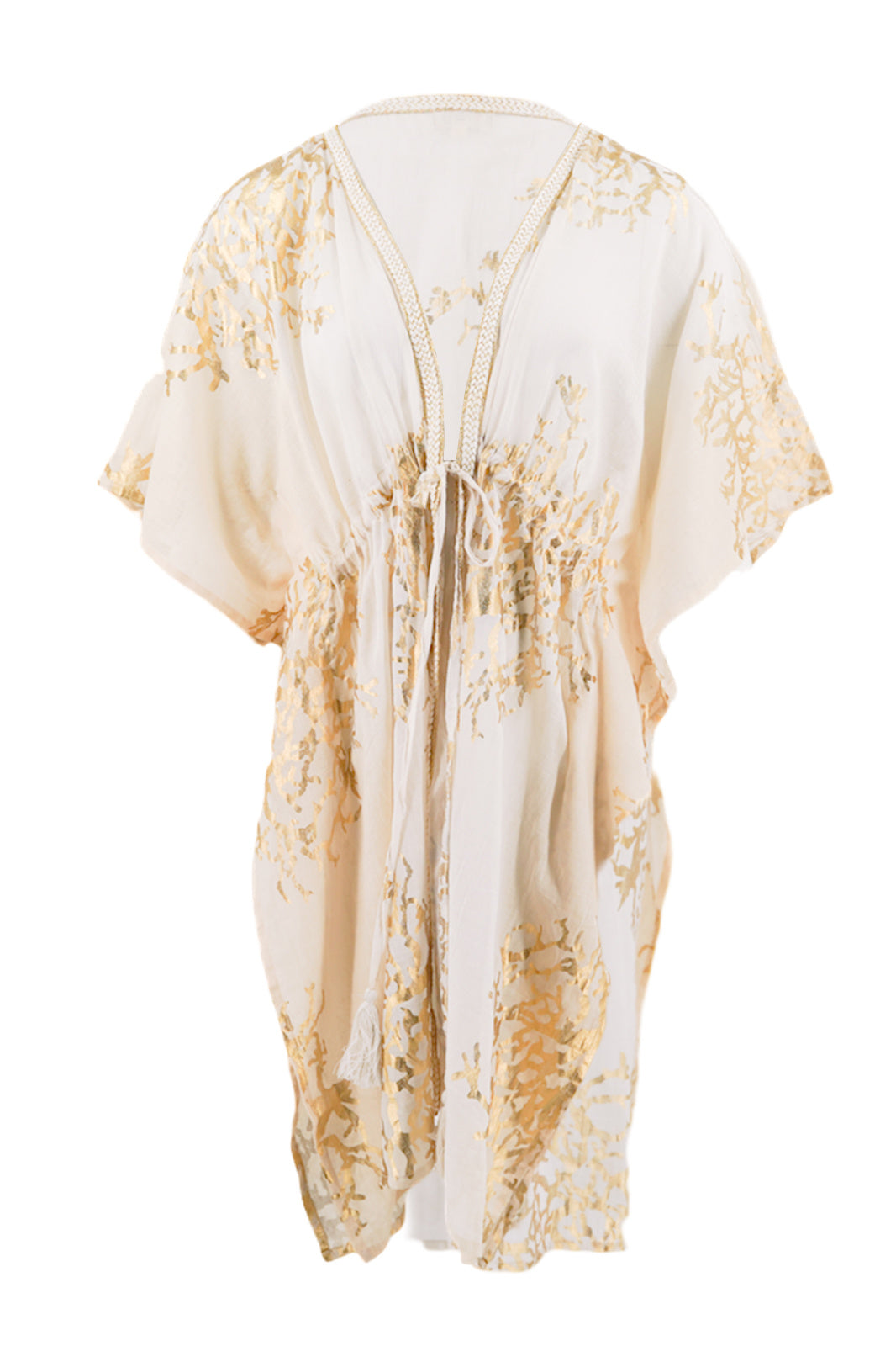 Bohemian kimono in gold sand van ibzmode, Brands of Ibiza
