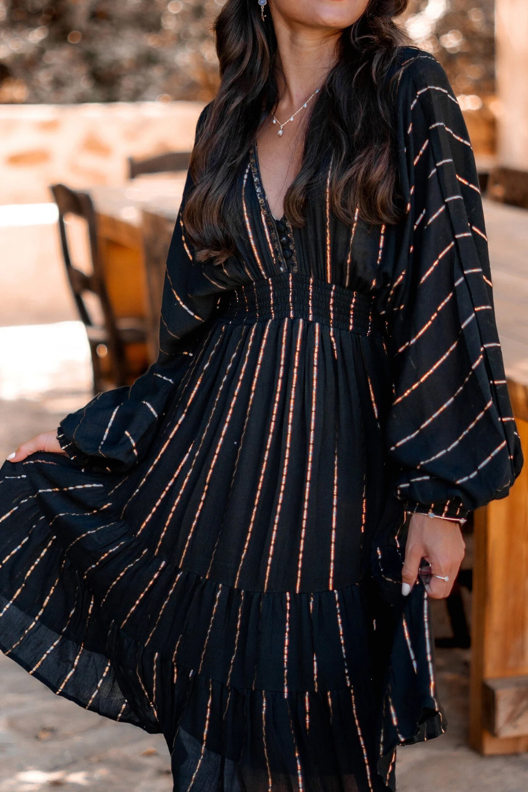 Bohemian jurk in black van ibzmode, Brands of Ibiza