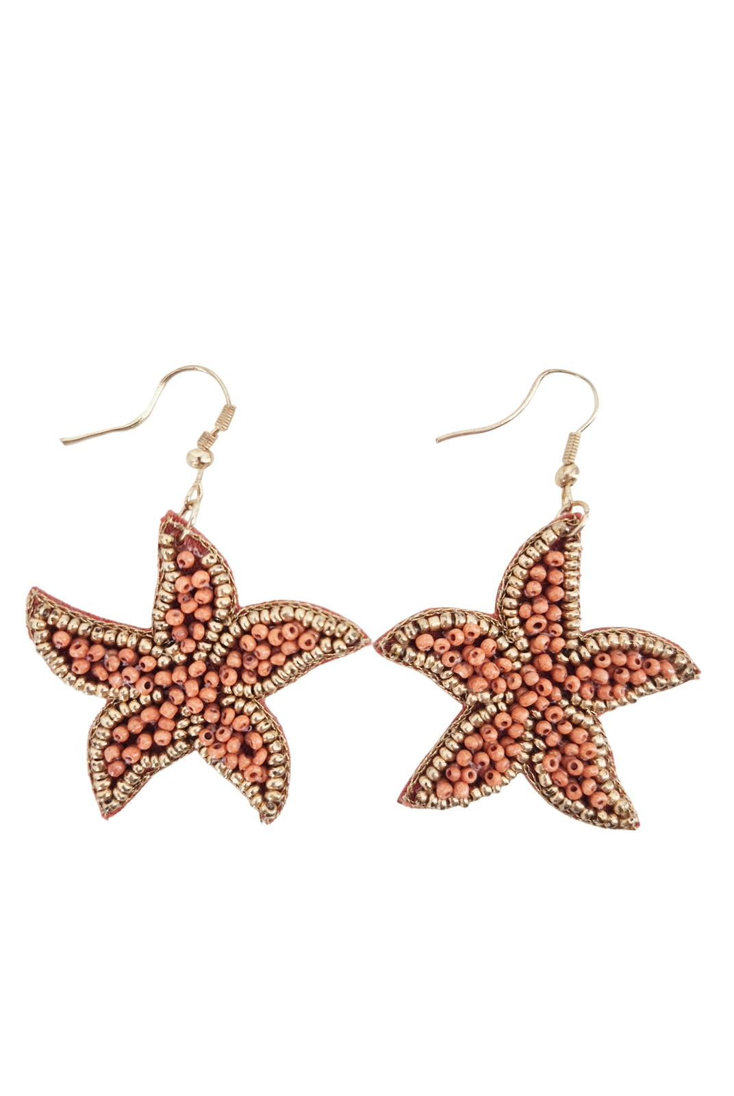 Isla Ibiza Bonita earrings Arenita terra star shape with terracotta beads