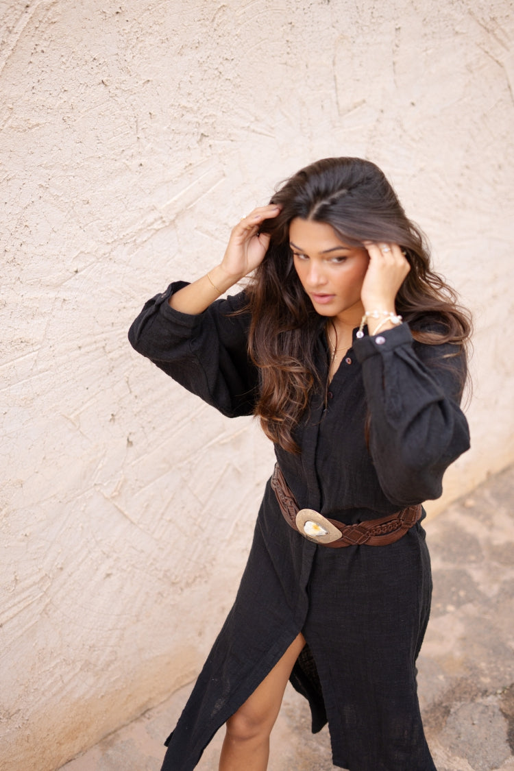 Bohemian jurk in black van ibzmode, Brands of Ibiza