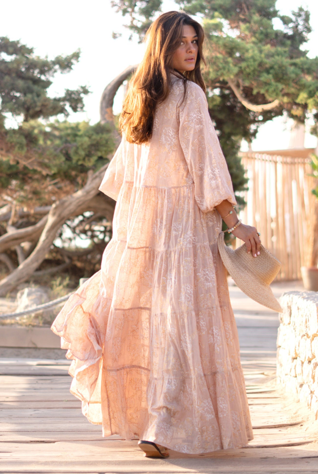 Ibzmode Dress Livana Lumira Old Pink bohemian summer dress
