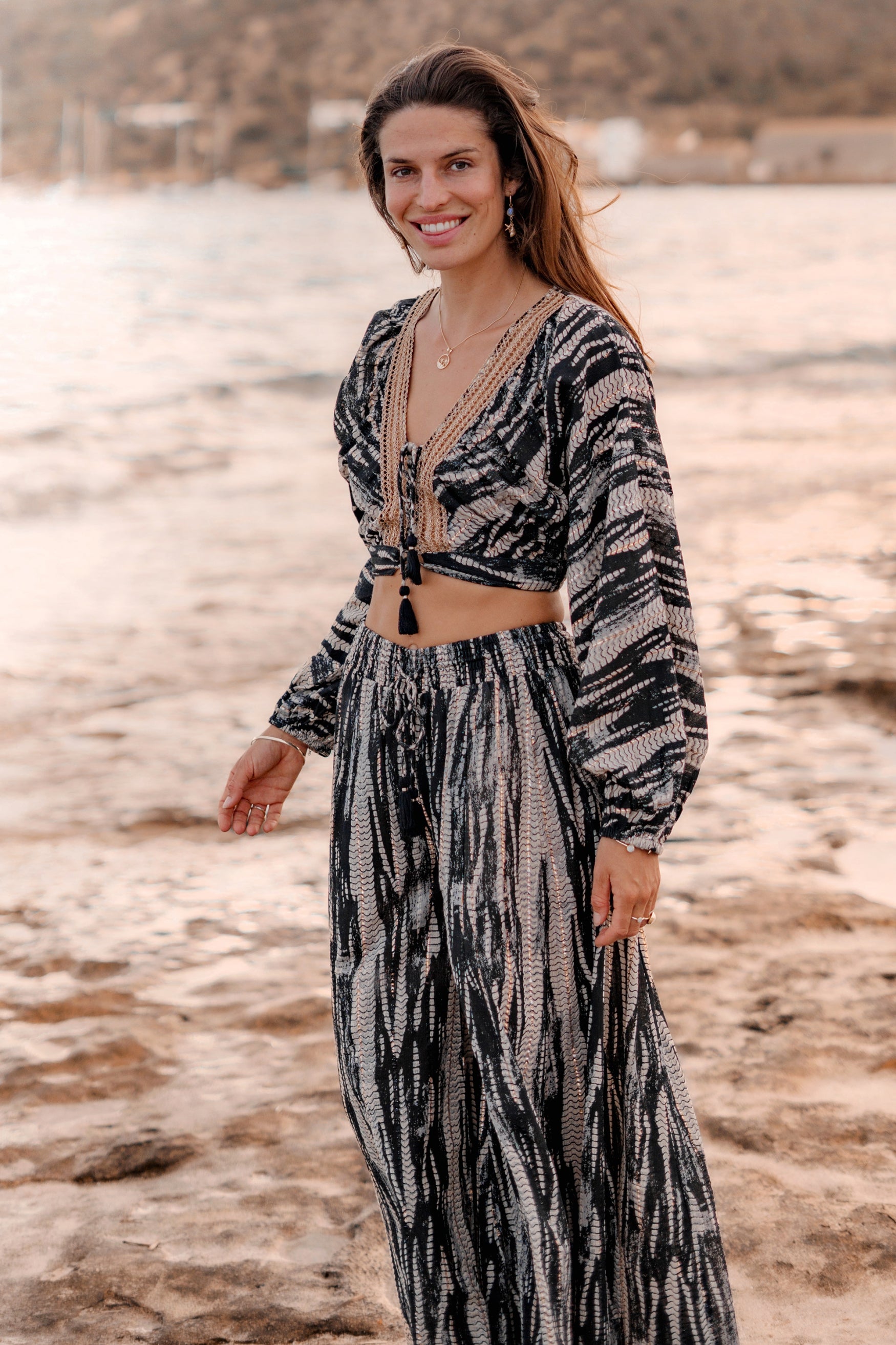 Bohemian broek in black van ibzmode, Brands of Ibiza