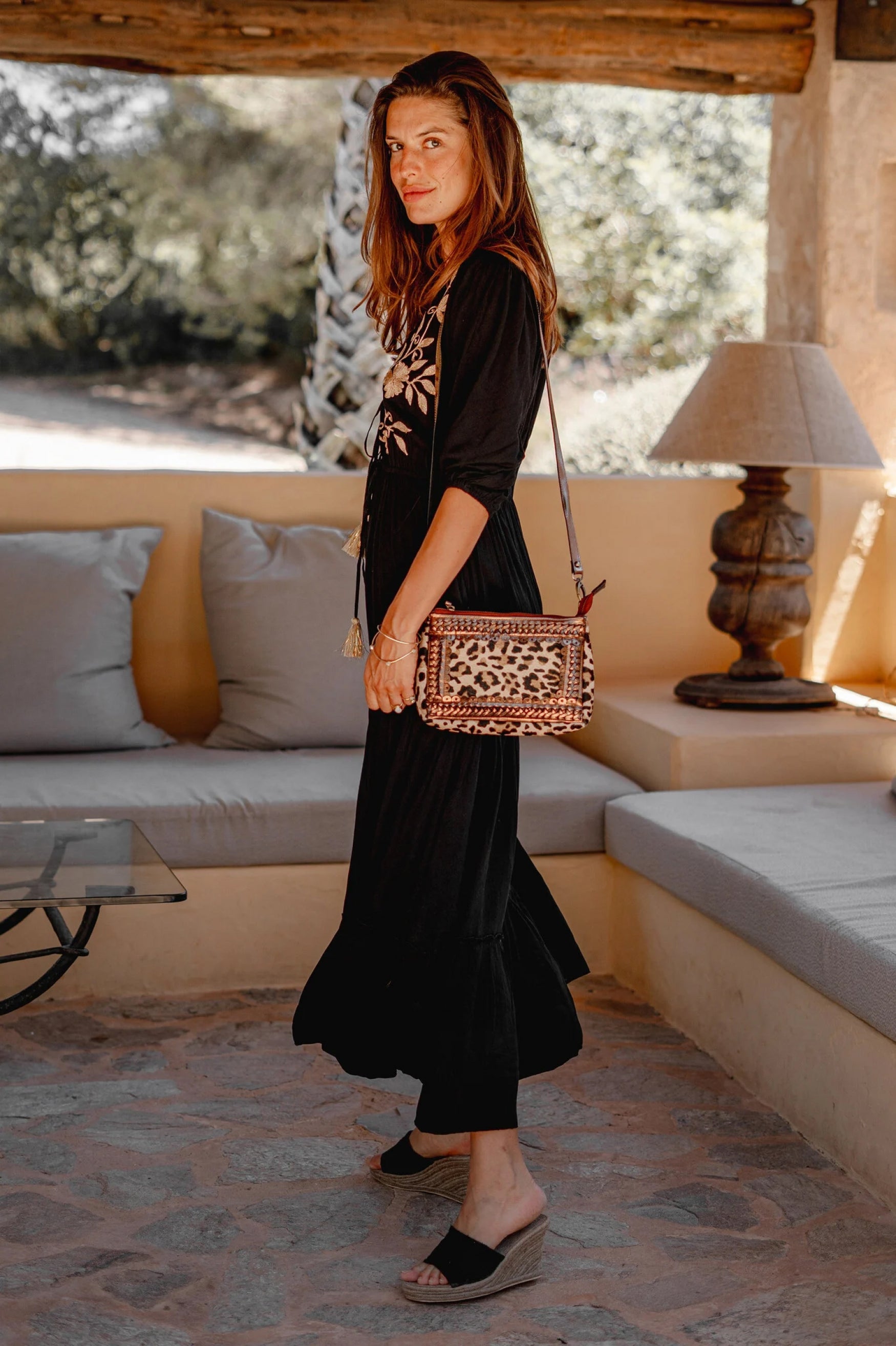 Bohemian jurk in black van ibzmode, Brands of Ibiza