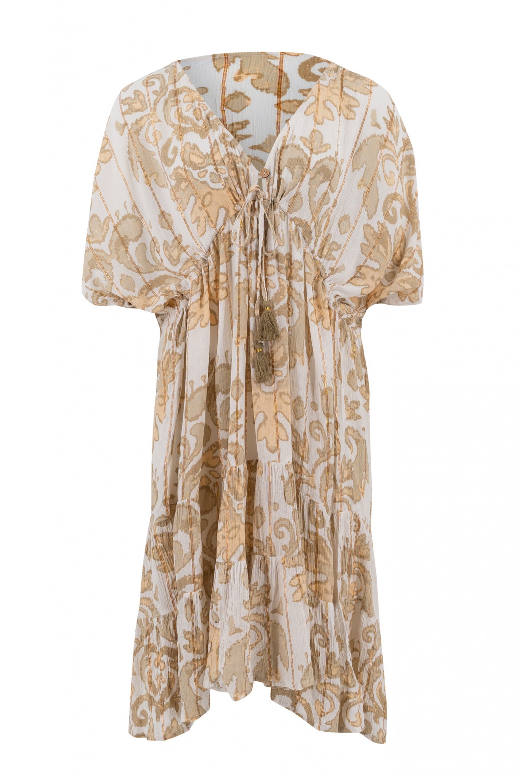 Bohemian jurk in ivory van ibzmode, Brands of Ibiza