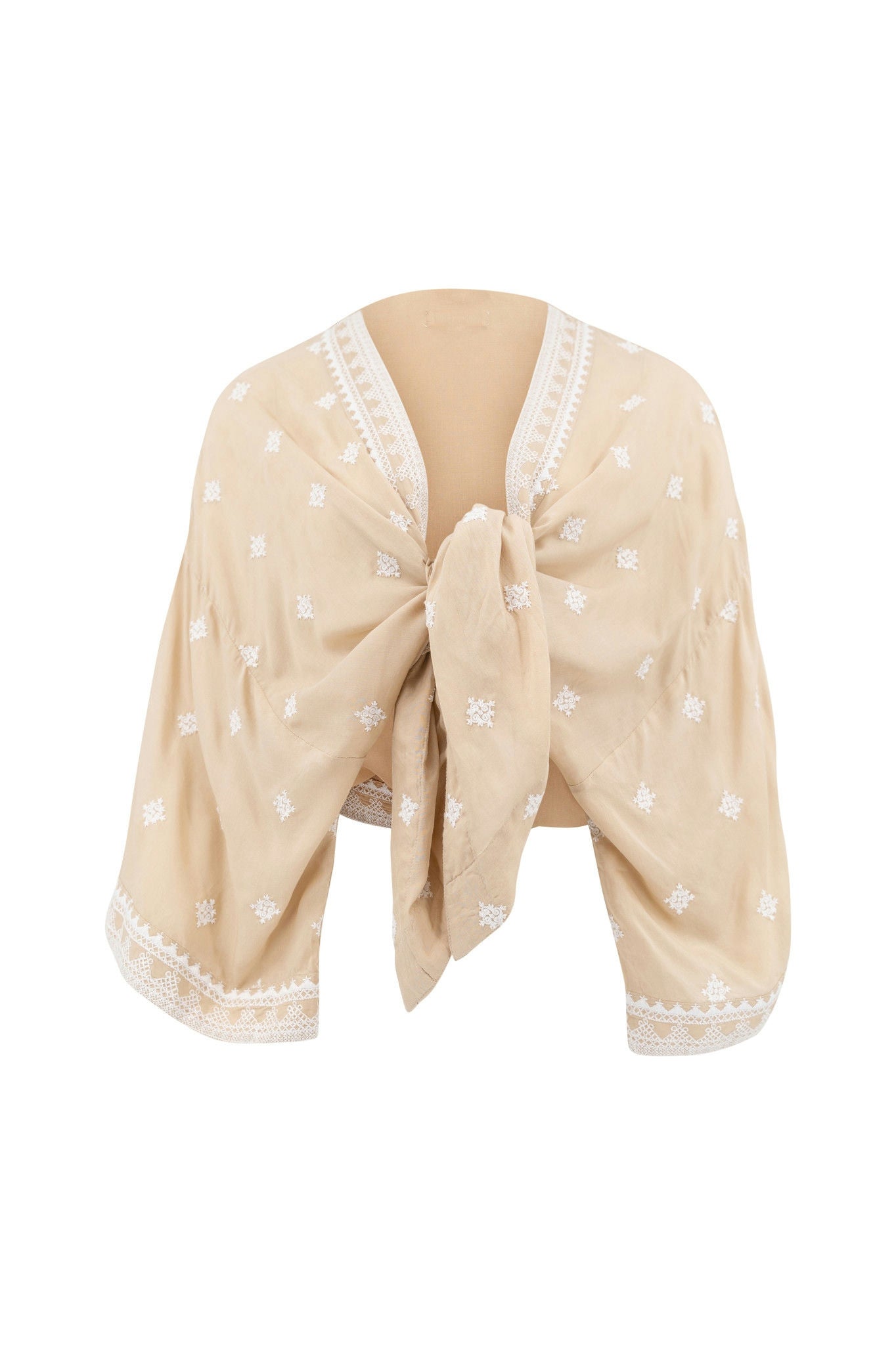 Bohemian kimono in sand van ibzmode, Brands of Ibiza