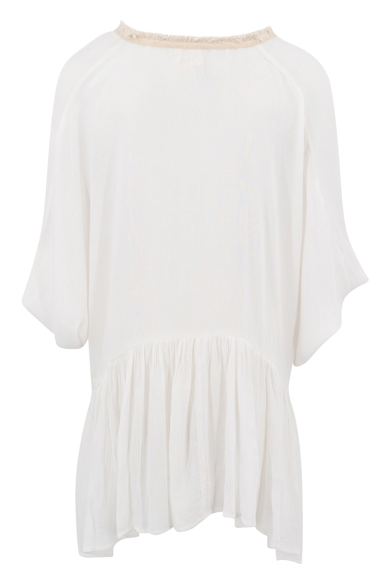 Bohemian blouse in ivory van ibzmode, Brands of Ibiza