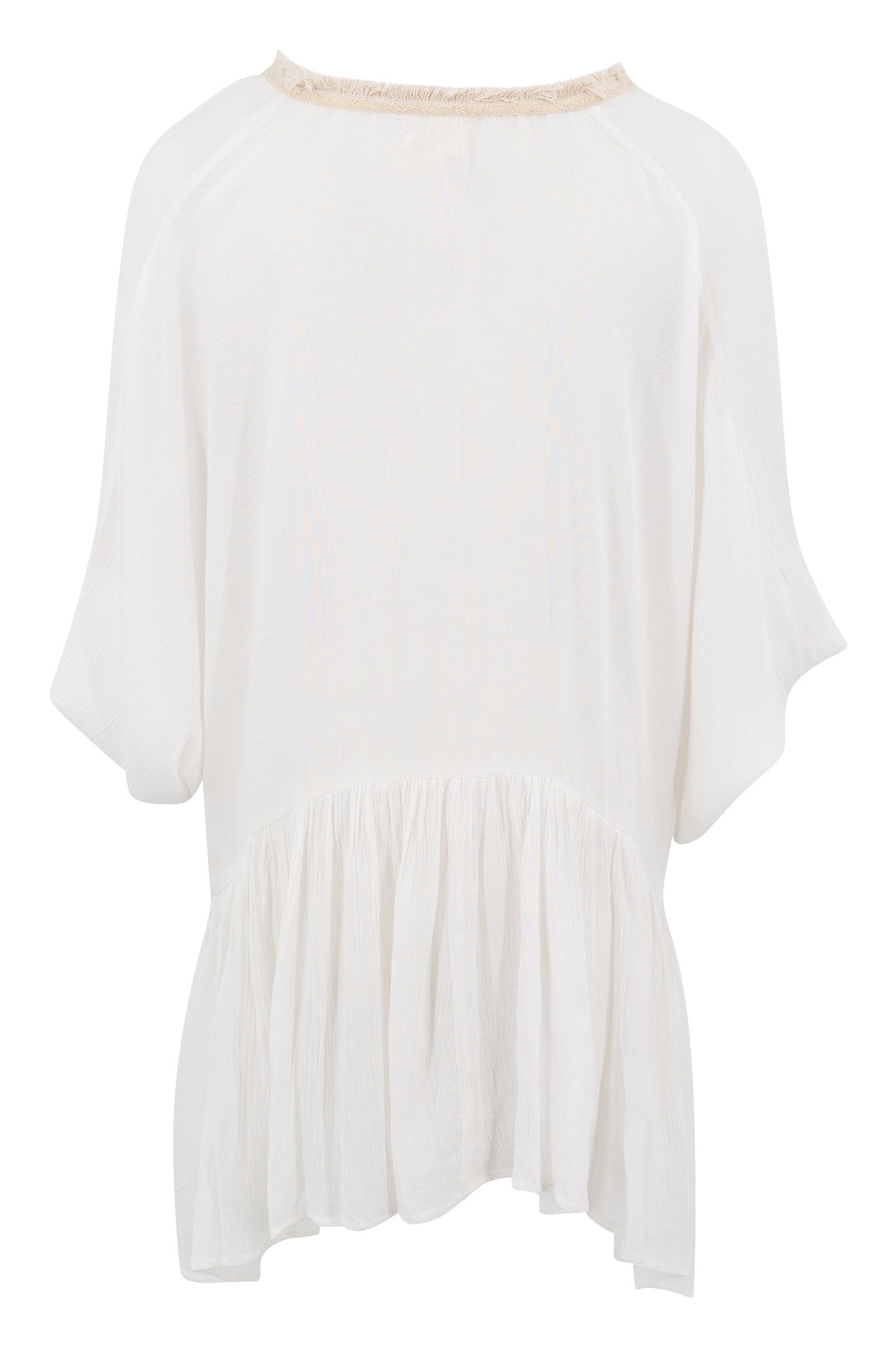 Bohemian blouse in ivory van ibzmode, Brands of Ibiza