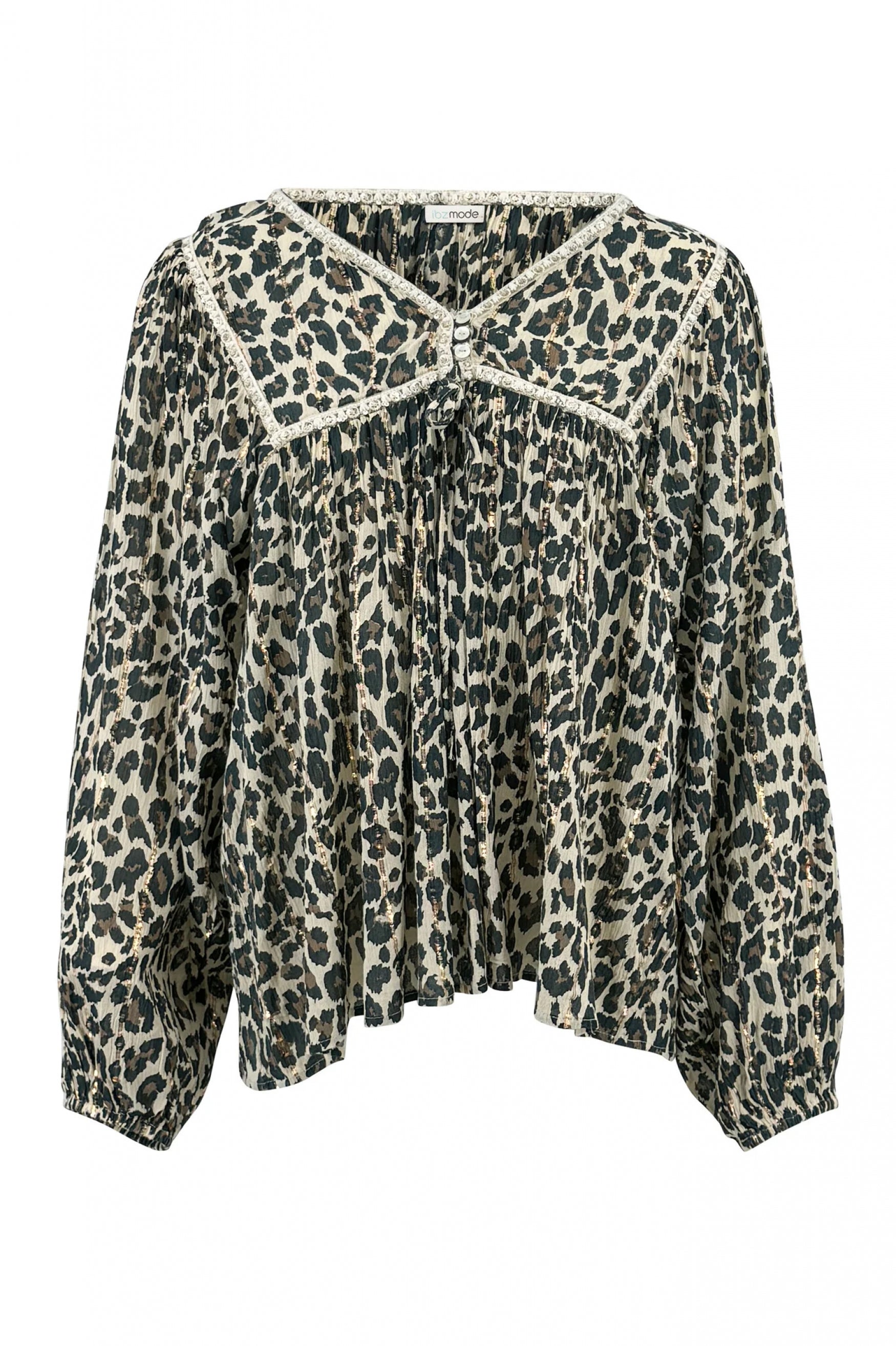 Bohemian blouse in light ecru van ibzmode, Brands of Ibiza