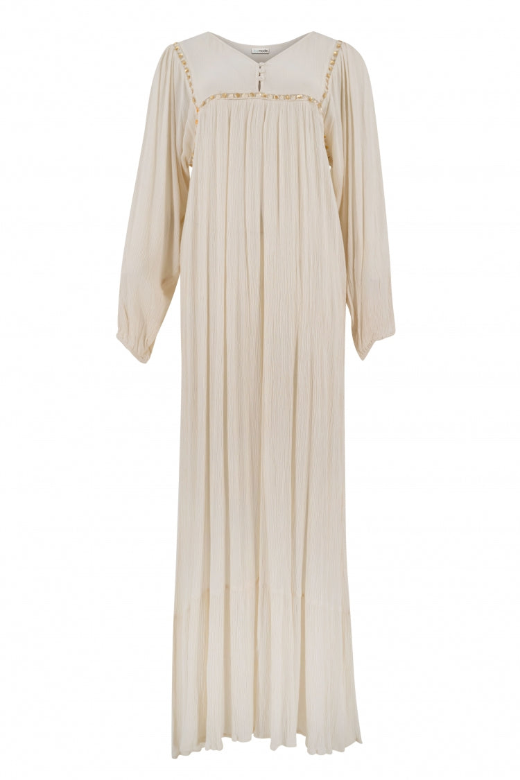 Bohemian jurk in ivory van ibzmode, Brands of Ibiza