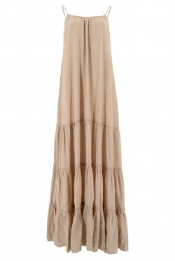 Bohemian jurk in taupe van ibzmode, Brands of Ibiza