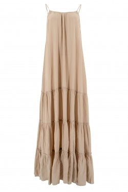 Bohemian jurk in taupe van ibzmode, Brands of Ibiza