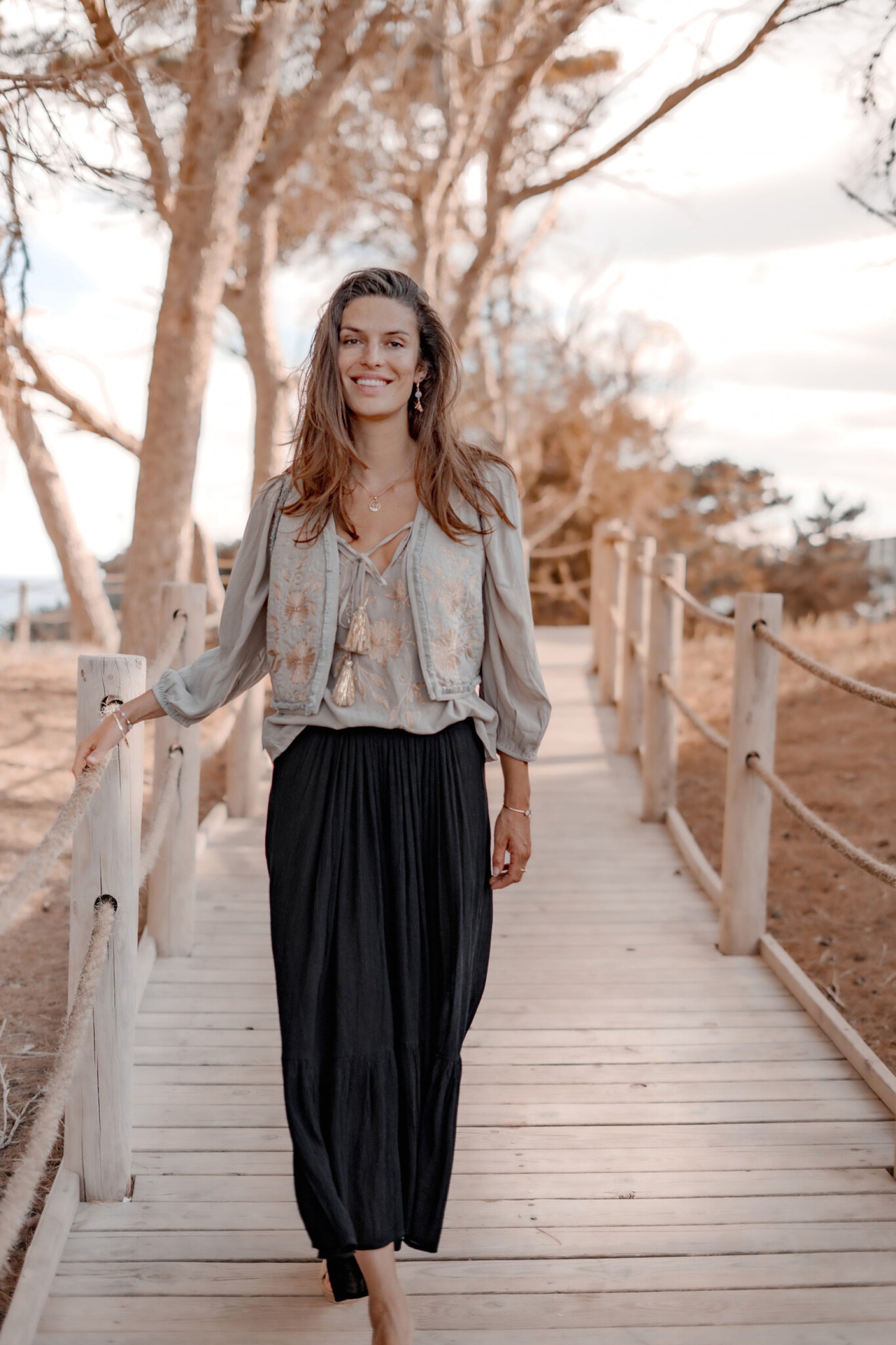 Bohemian item in light taupe van ibzmode, Brands of Ibiza