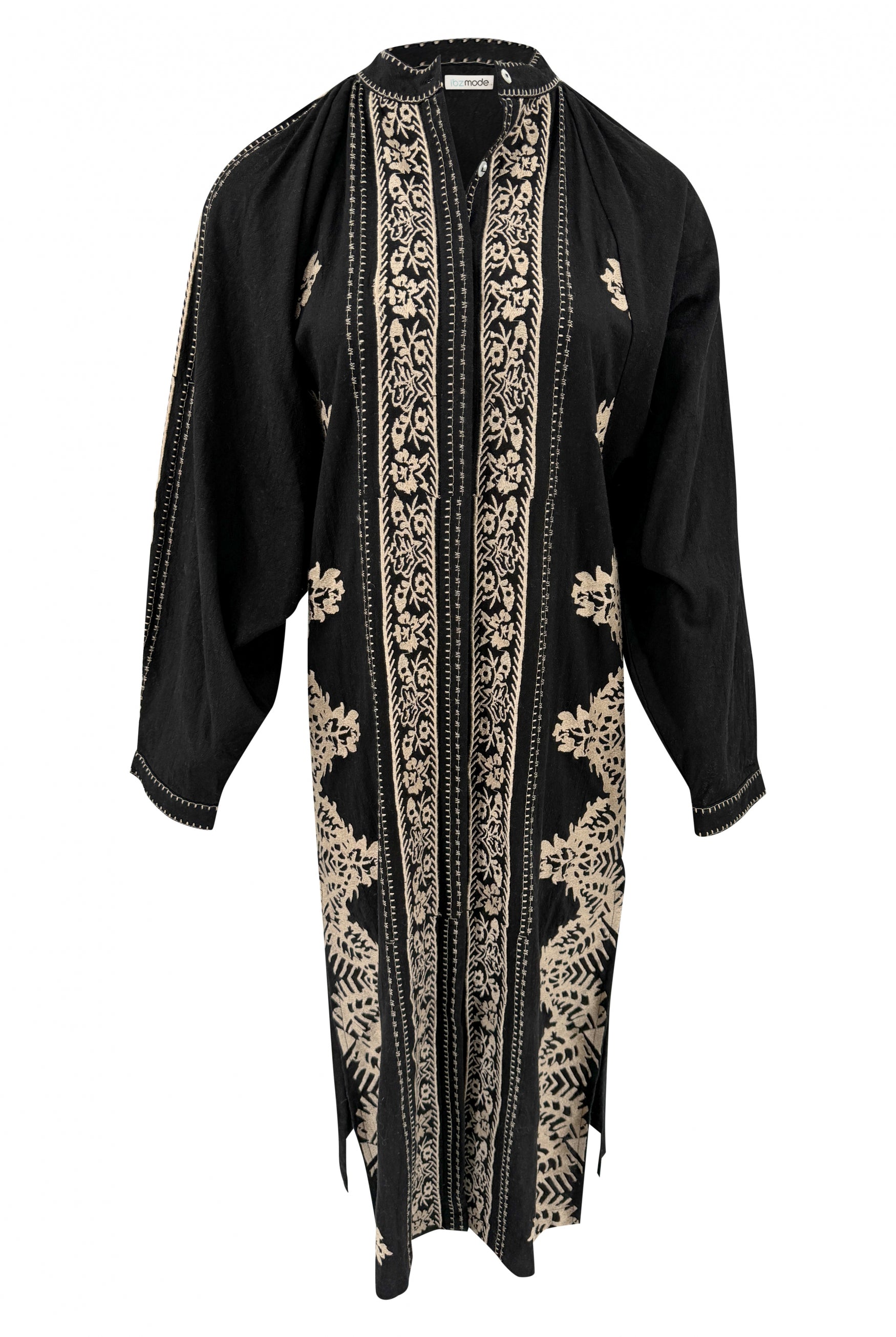 Vestido bohemio en negro de ibzmode, Marcas de Ibiza