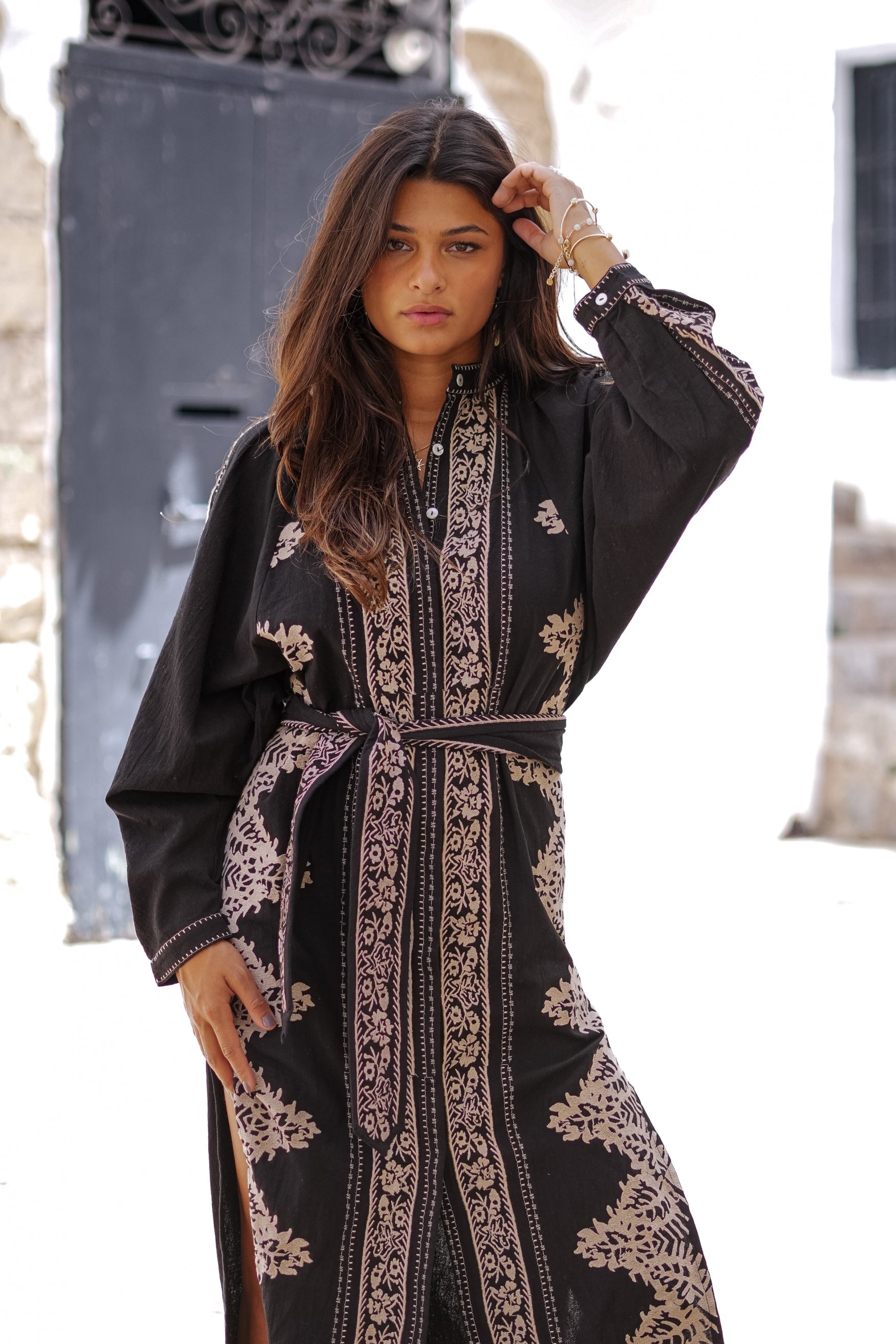 Bohemian jurk in black van ibzmode, Brands of Ibiza