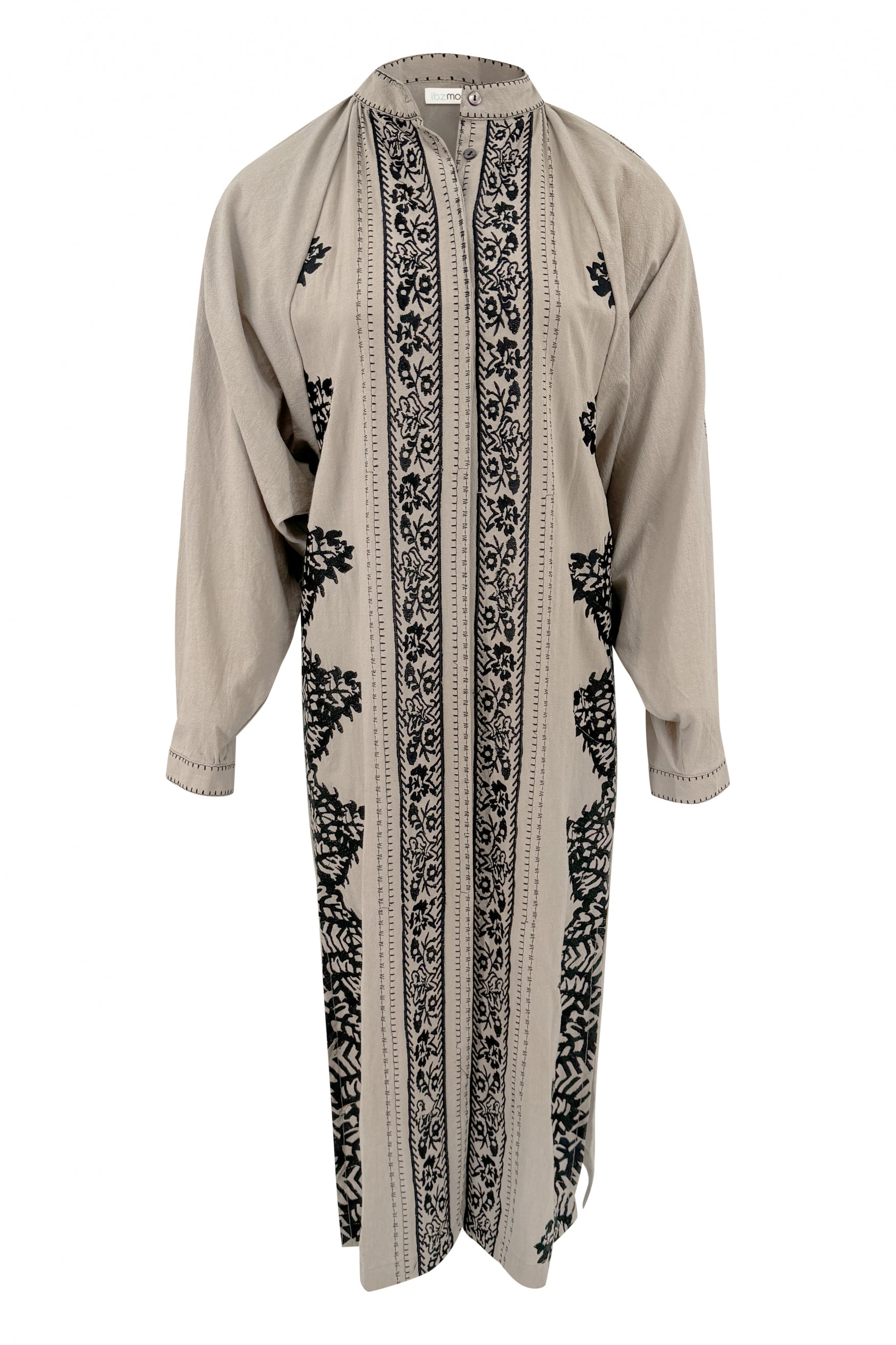 Bohemian jurk in light taupe van ibzmode, Brands of Ibiza