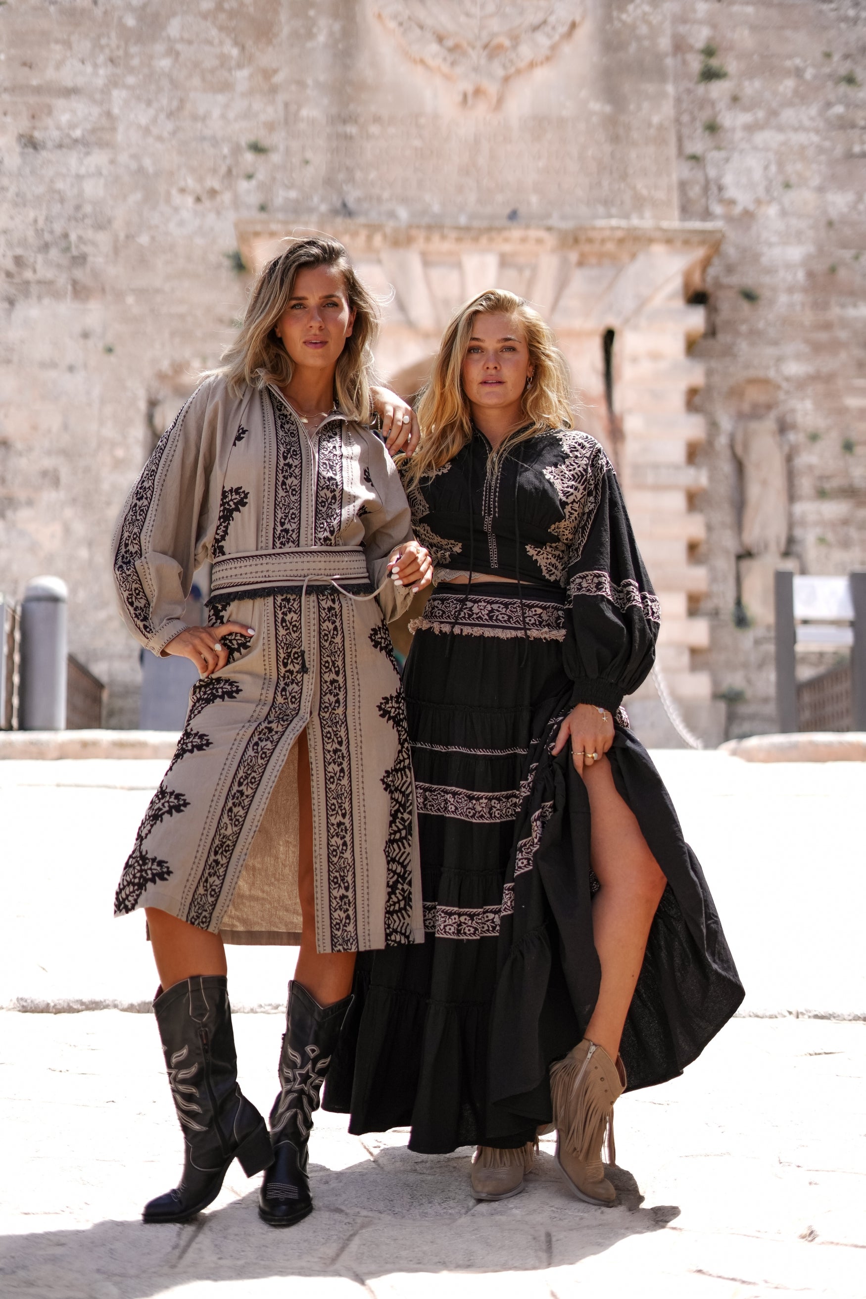 Bohemian top in black van ibzmode, Brands of Ibiza