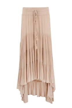 Bohemian rok in light taupe van ibzmode, Brands of Ibiza