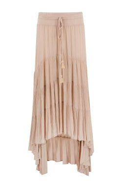 Bohemian rok in light taupe van ibzmode, Brands of Ibiza