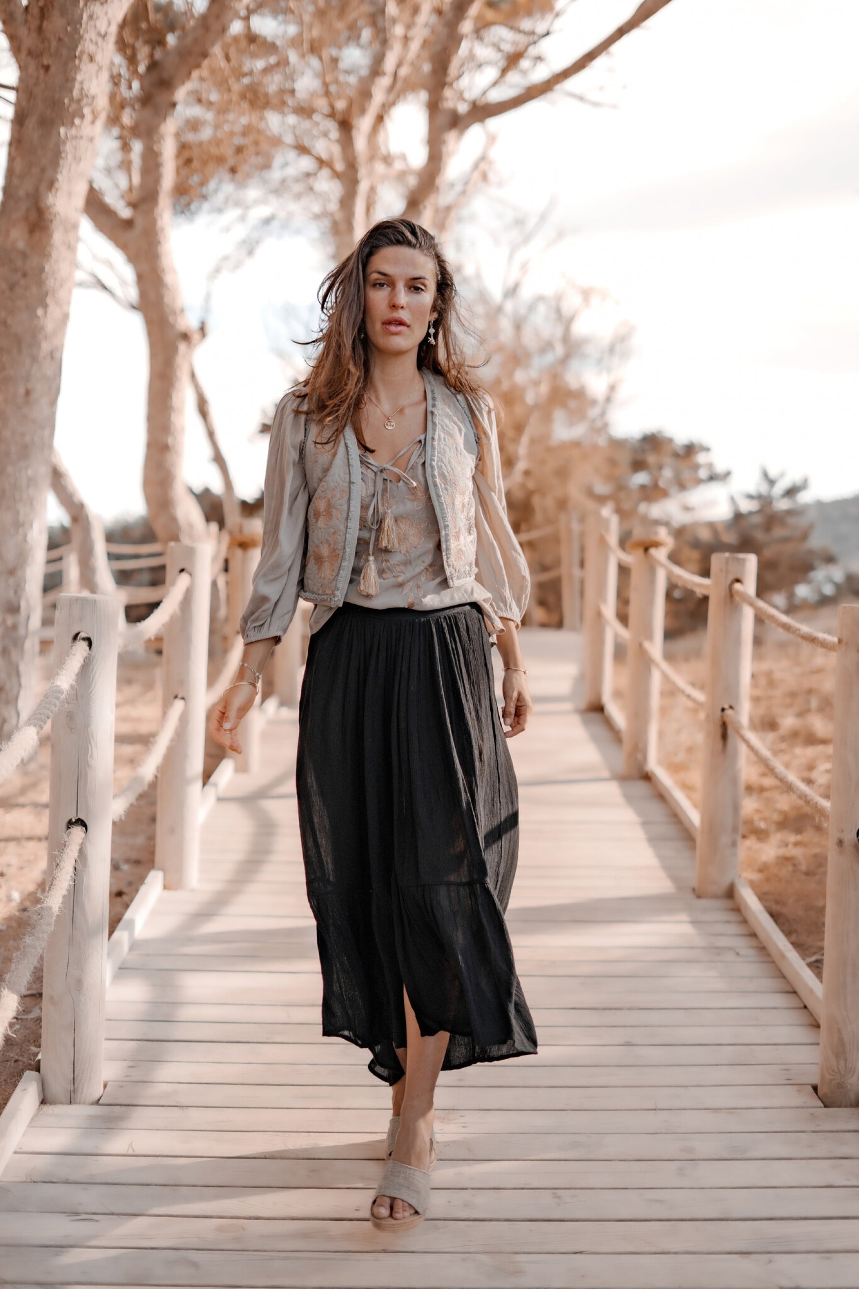 Bohemian item in light taupe van ibzmode, Brands of Ibiza