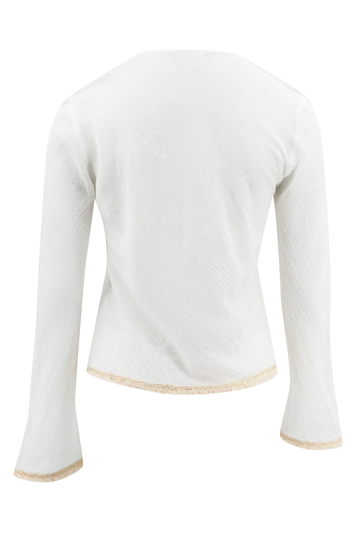 Blusa bohemia en blanco de ibzmode, Marcas de Ibiza