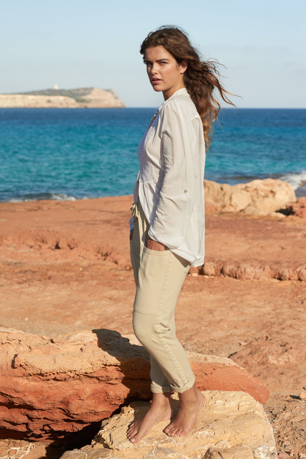 Bohemian item in khaki van Isla Ibiza, Brands of Ibiza