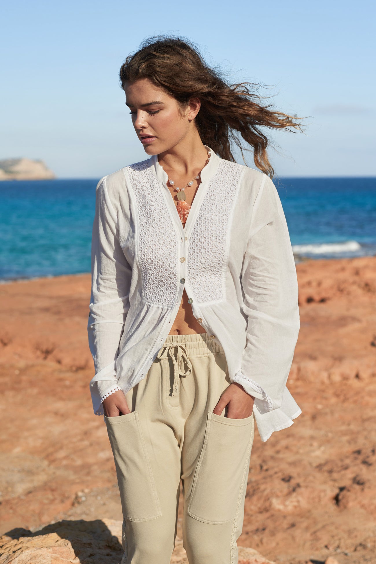 Bohemian item in khaki van Isla Ibiza, Brands of Ibiza