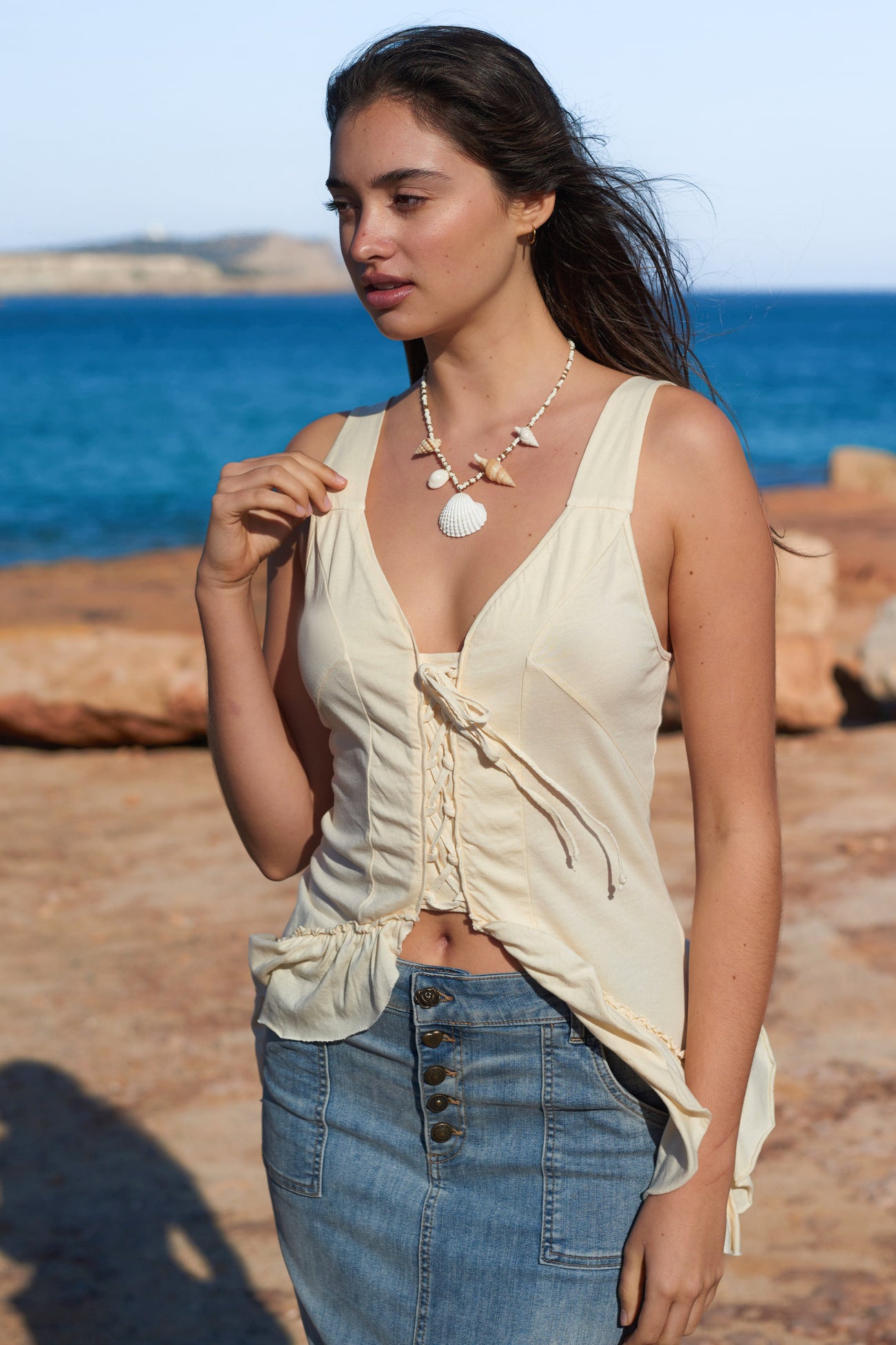 Bohemian item in cream van Isla Ibiza, Brands of Ibiza