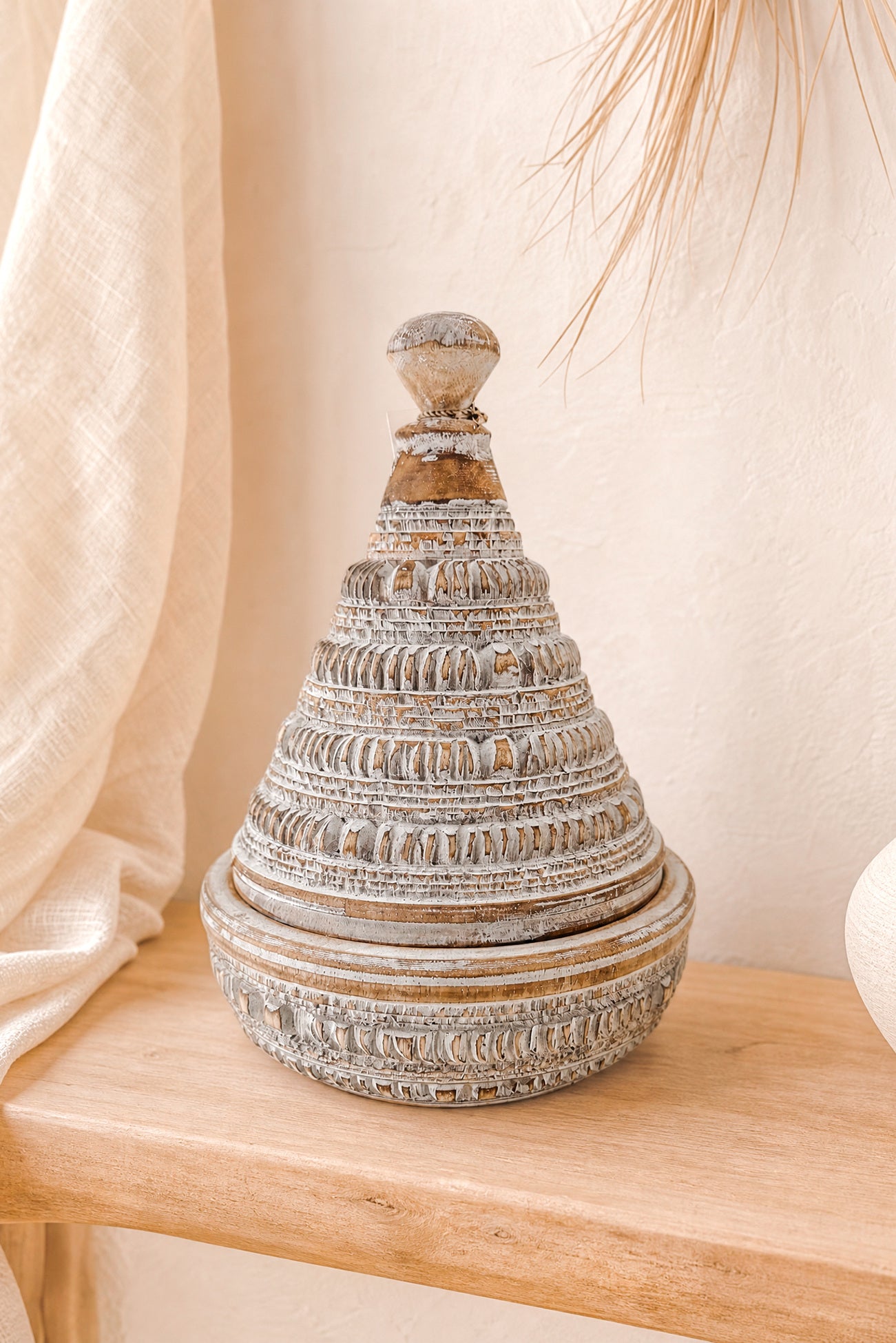 Ibzhome Boho Tajin Box Brown decoratief houten woonaccessoire