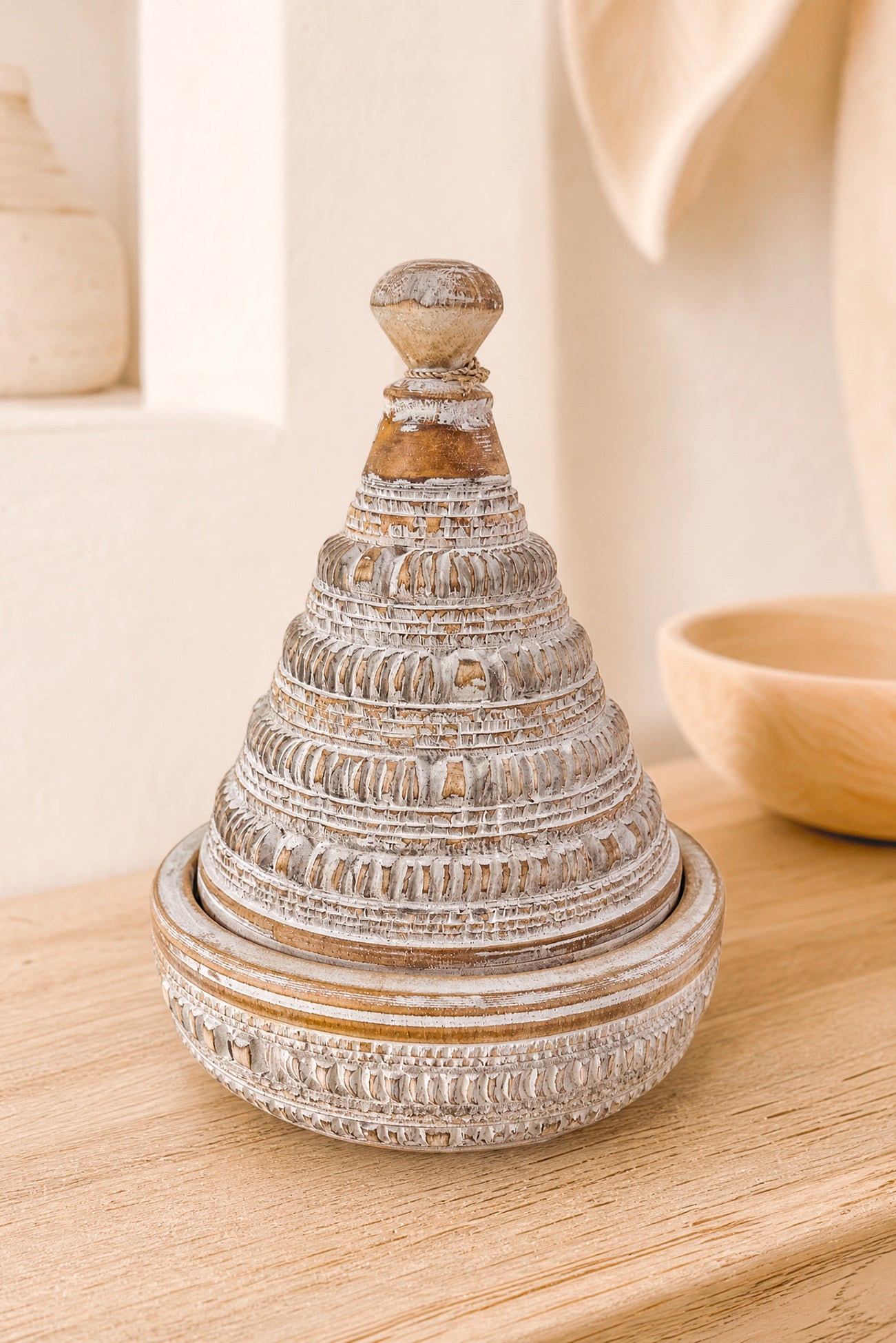 Ibzhome Boho Tajin Box Brown decoratief houten woonaccessoire