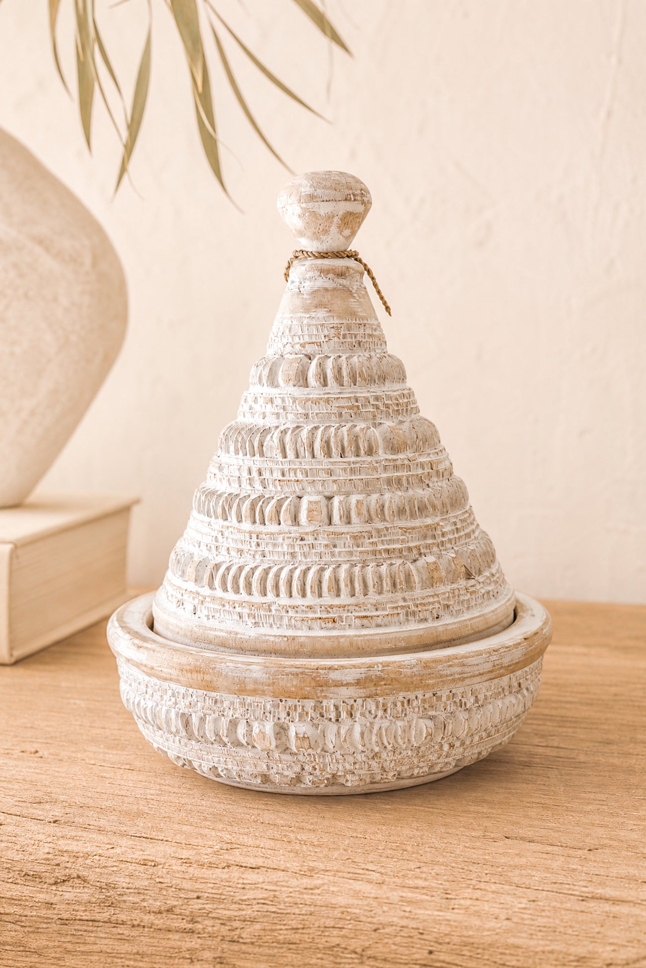 Ibzhome Boho Tajin Box White decoratief houten woonaccessoire