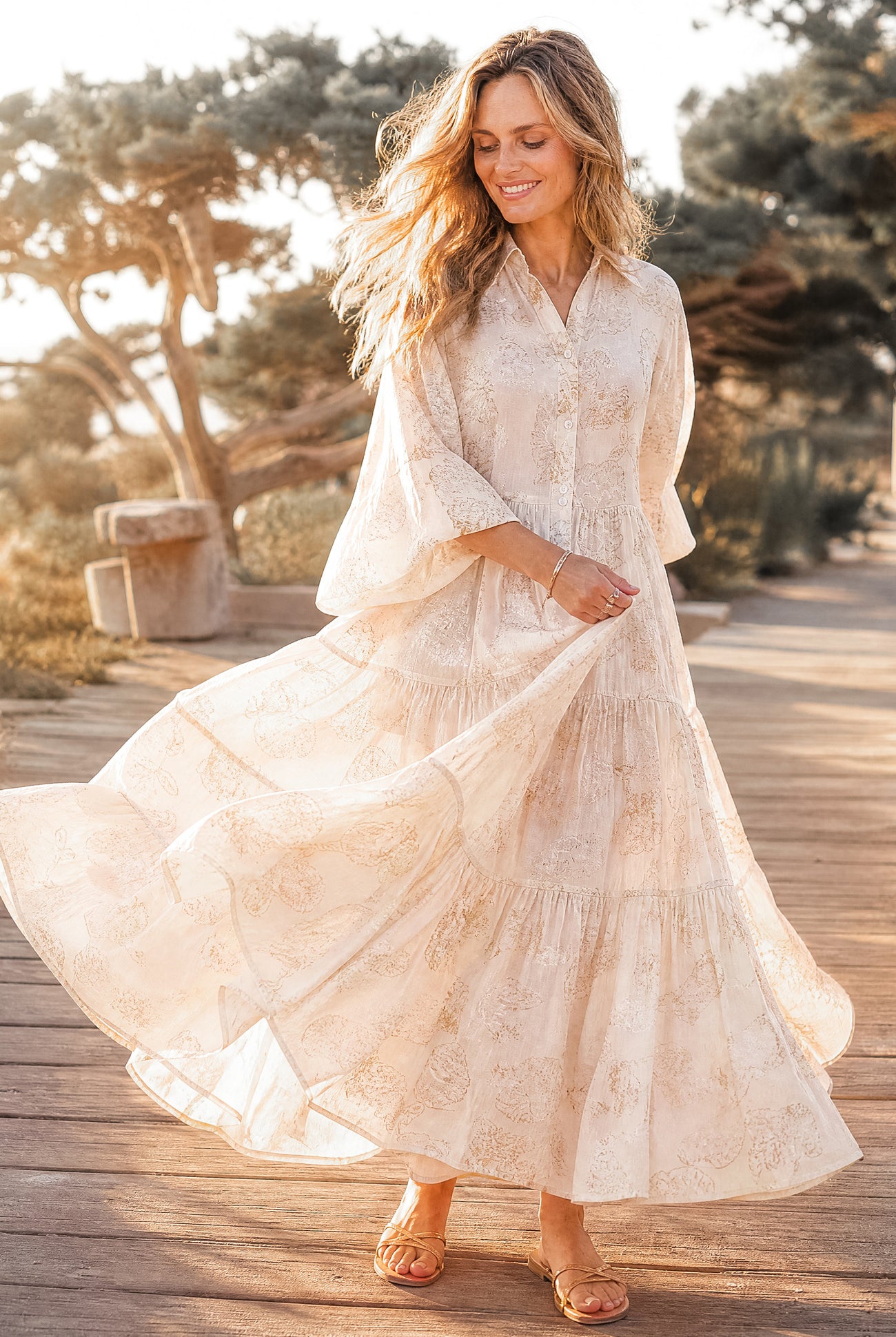 Ibzmode Dress Livana Lumira Ivory bohemian summer dress