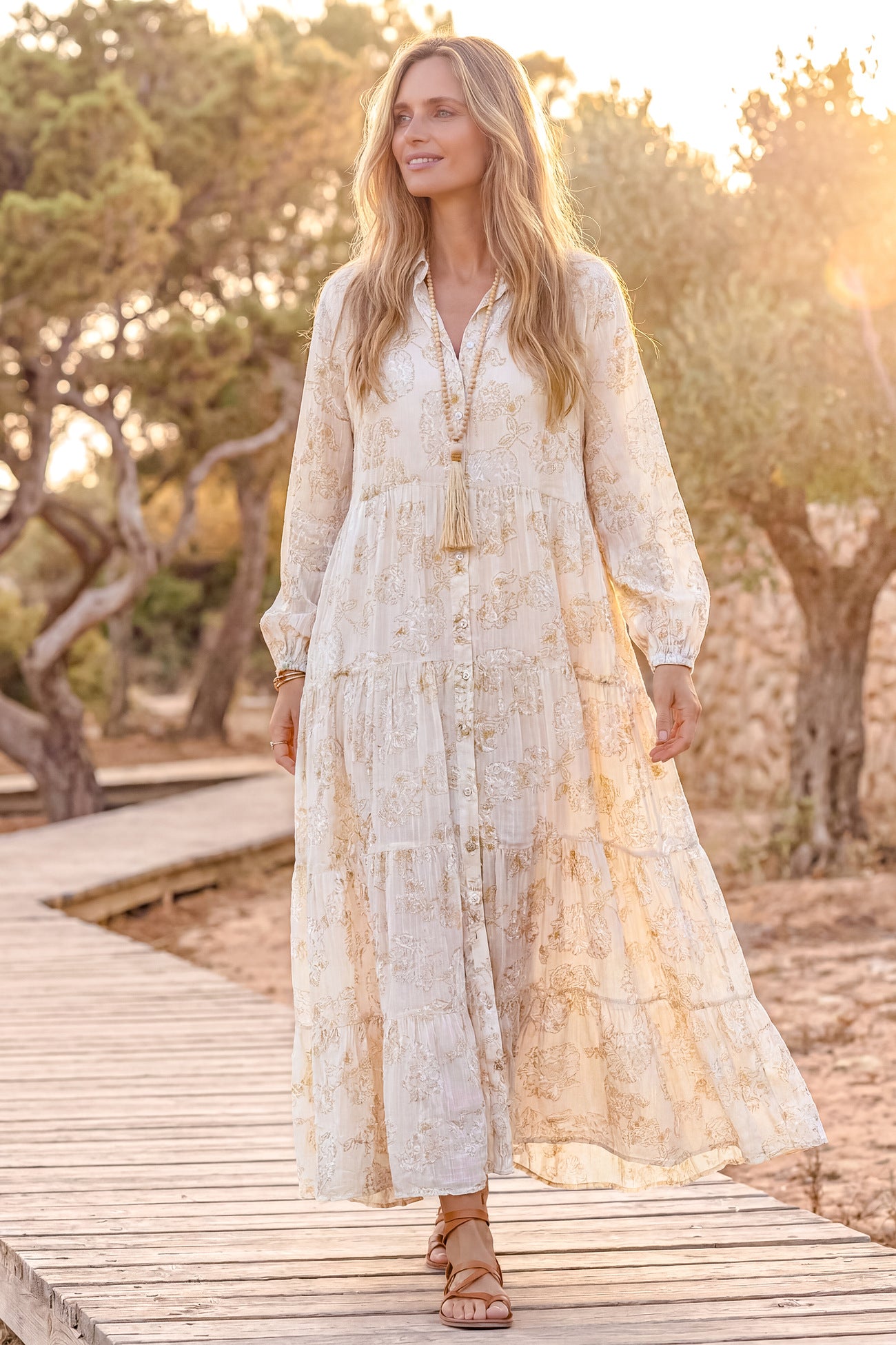 Ibzmode Dress Livana Lumira Ivory bohemian summer dress