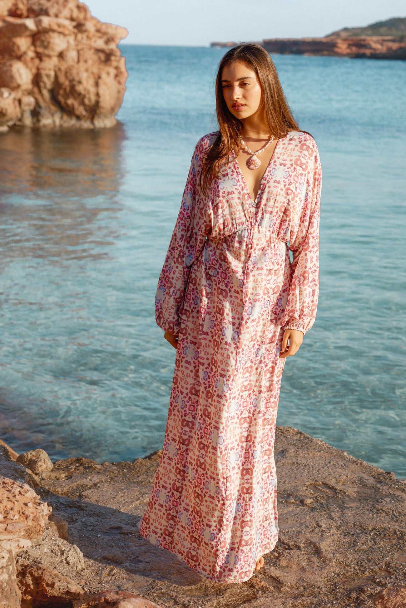 Bohemian jurk in print van Isla Ibiza, Brands of Ibiza