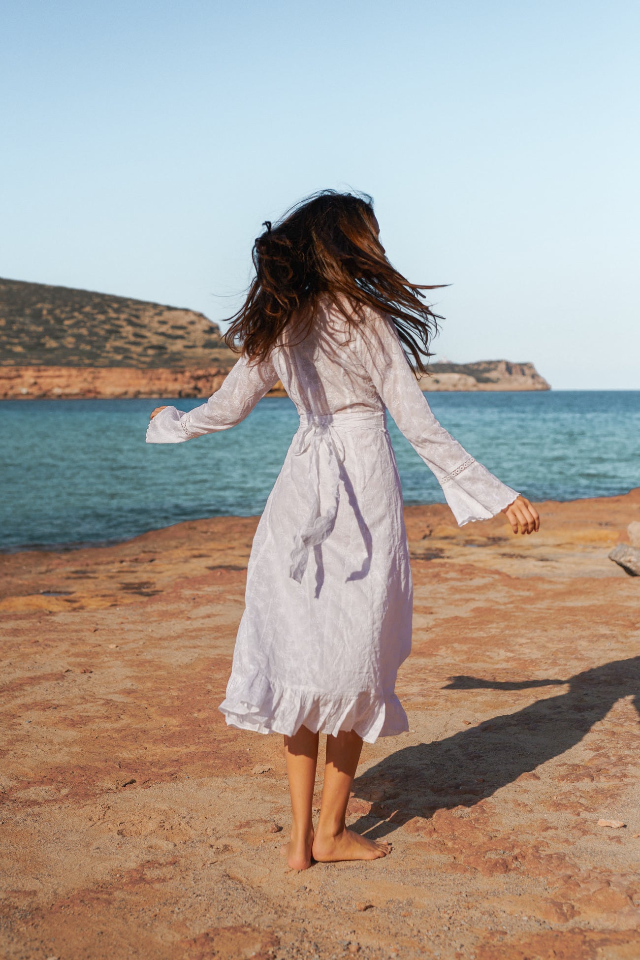 Bohemian jurk in white van Isla Ibiza, Brands of Ibiza