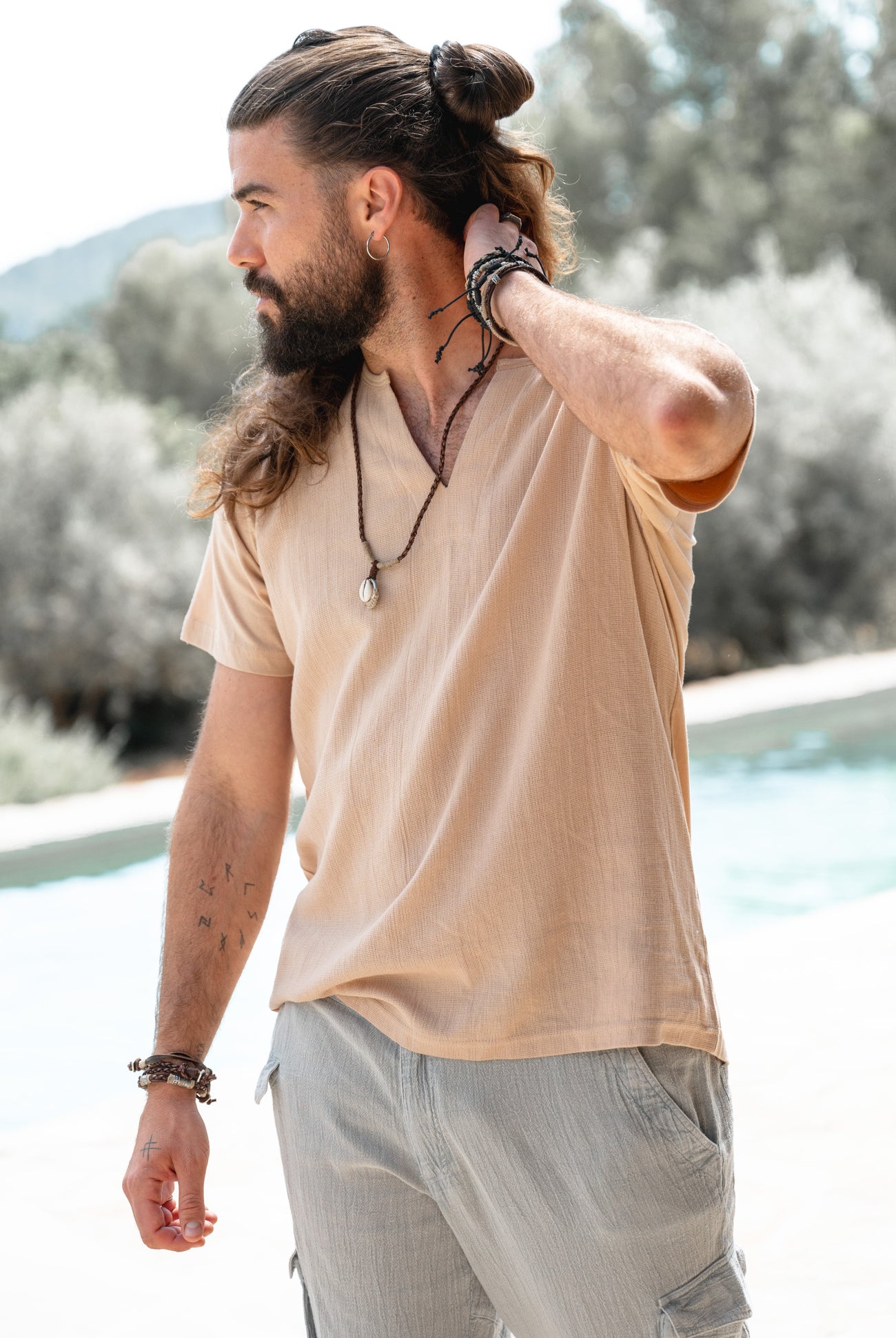 Prenda de estilo bohemio en color topo de ibzmode, Brands of Ibiza