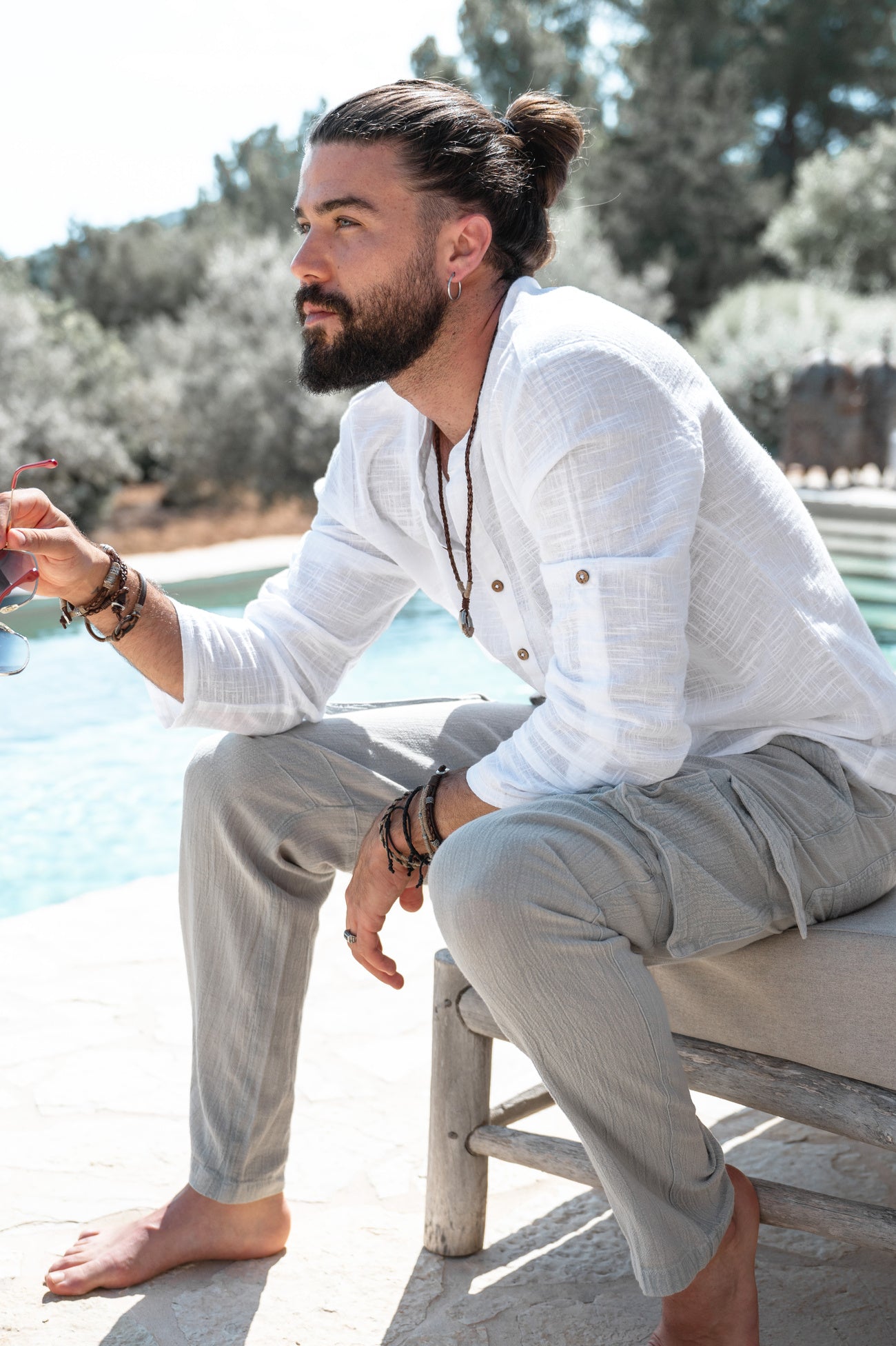 Bohemian blouse in white by ibzmode, Brands of Ibiza