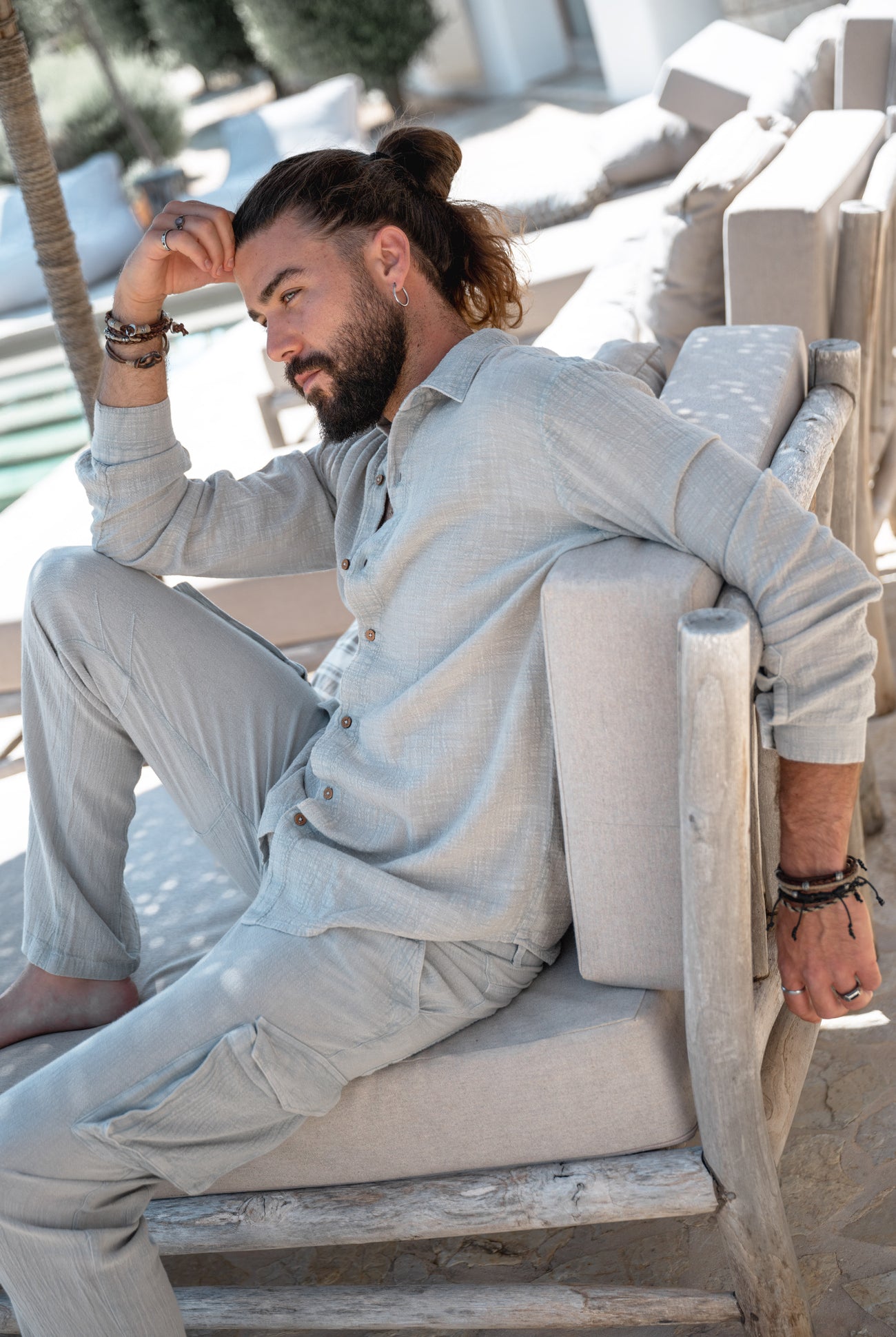 Bohemian broek in light blue van ibzmode, Brands of Ibiza