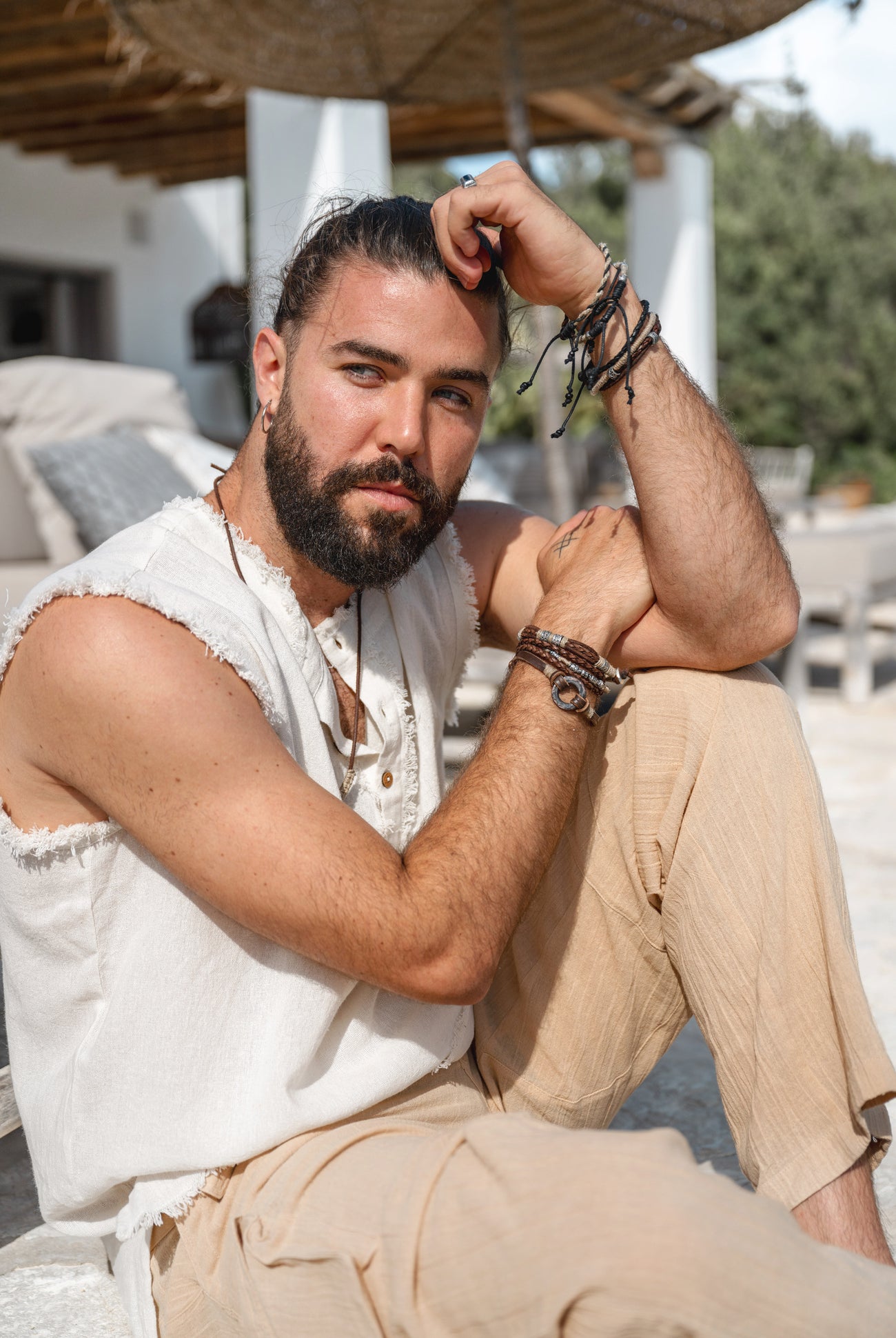 Bohemian broek in sand van ibzmode, Brands of Ibiza