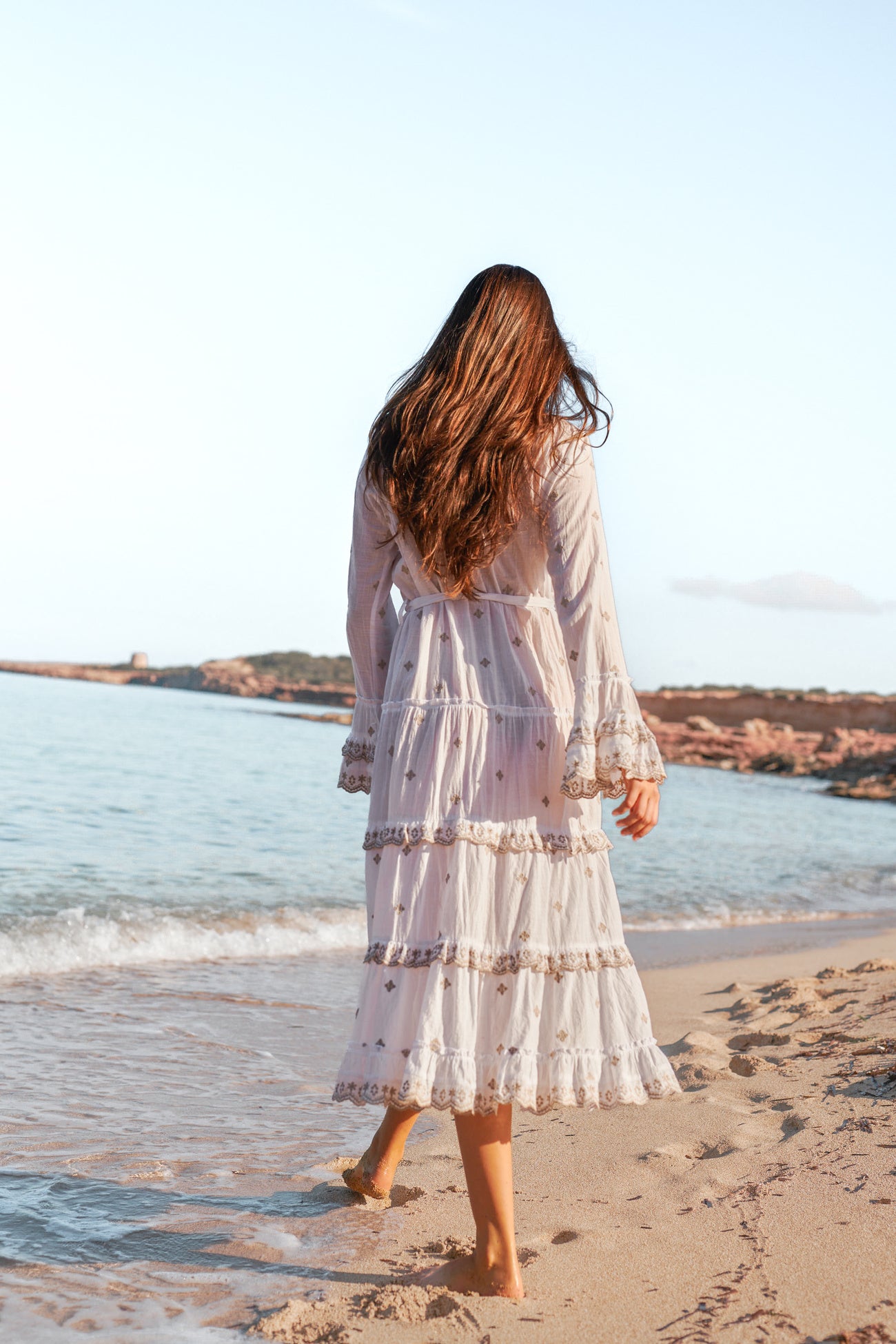 Bohemian jurk in white van Isla Ibiza, Brands of Ibiza