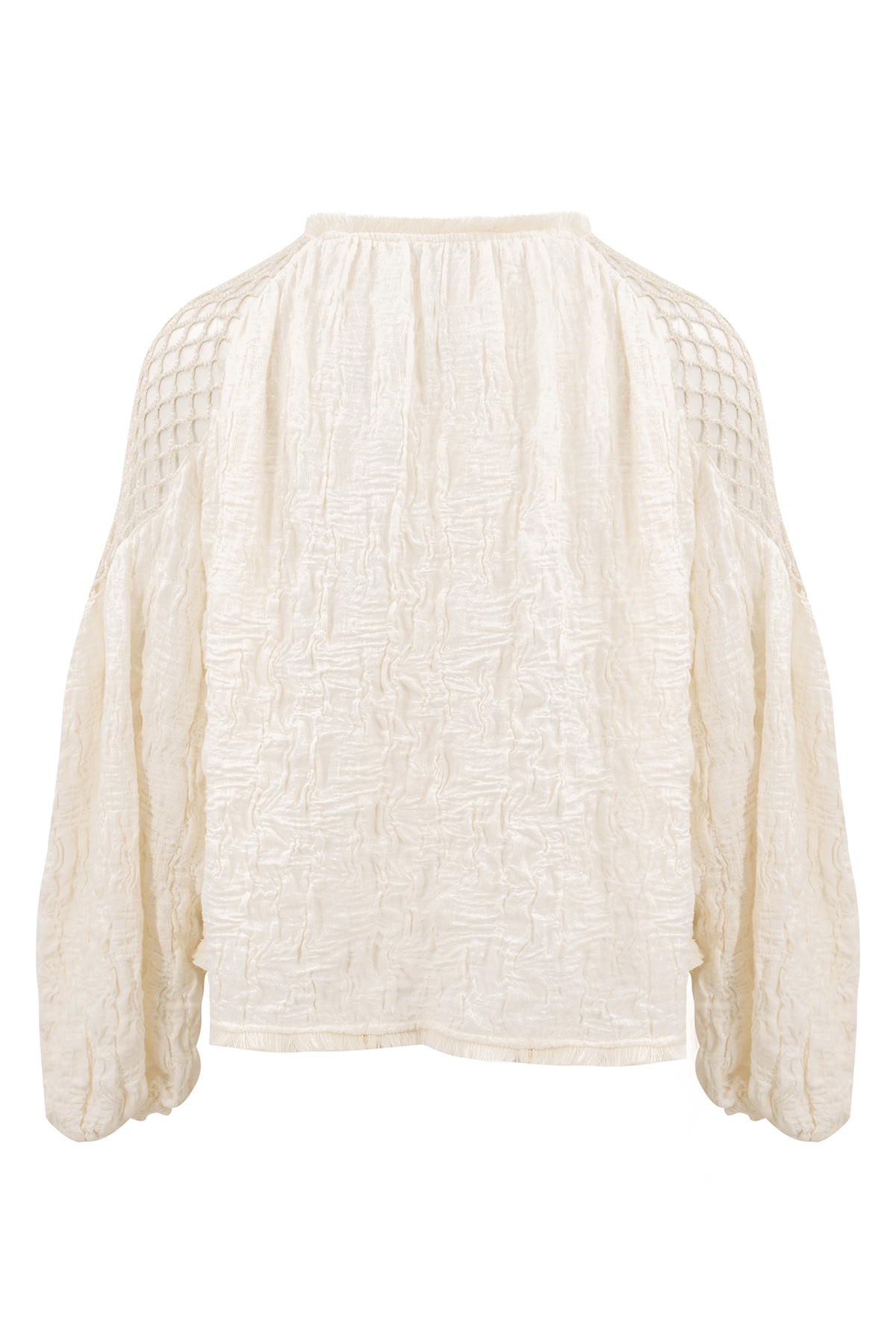 Bohemian blouse in off white van ibzmode, Brands of Ibiza