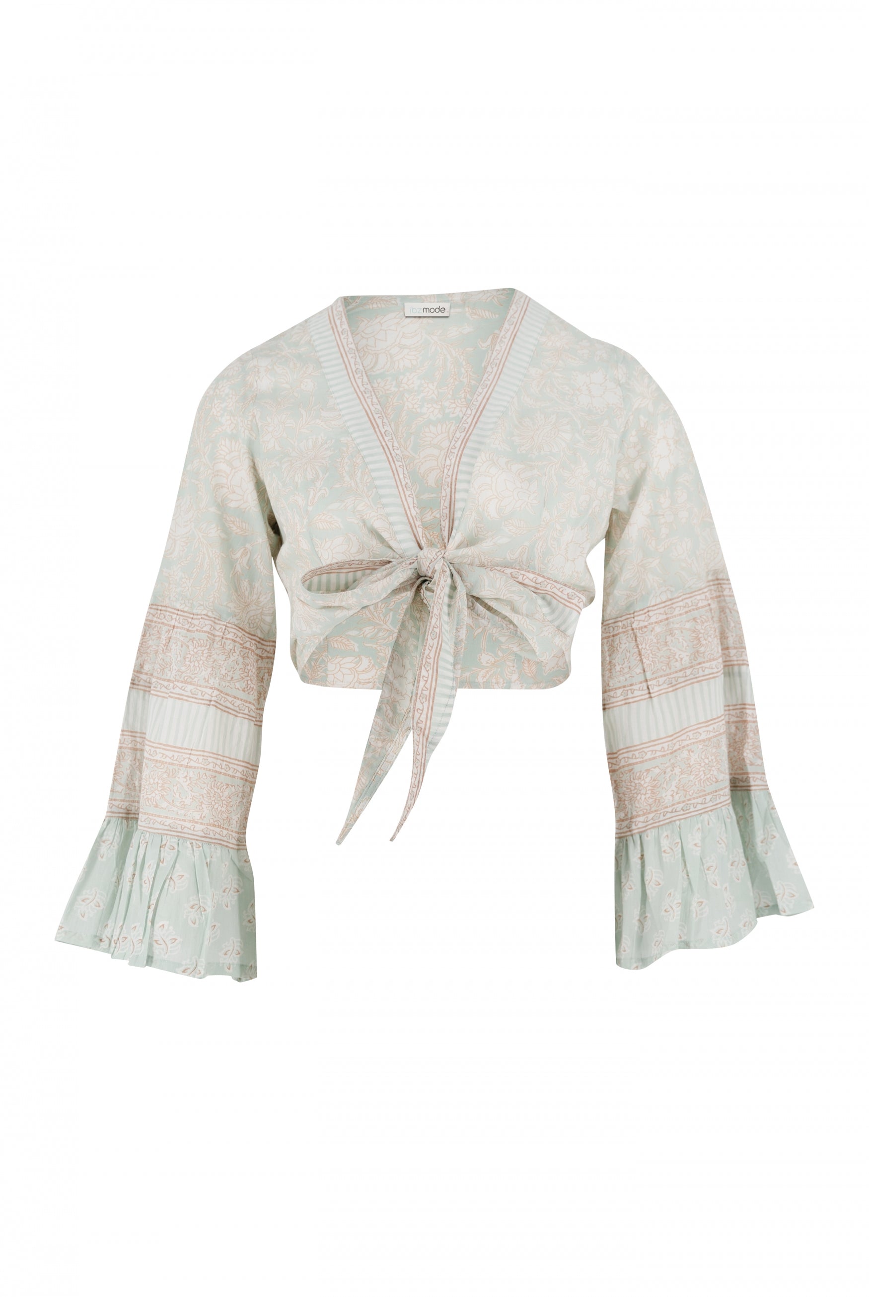 Bohemian top in mint van ibzmode, Brands of Ibiza